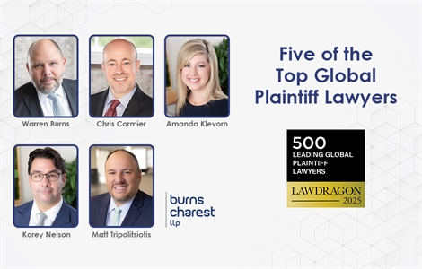 Five Burns Charest Partners Named to List of Top Plaintiff Lawyers