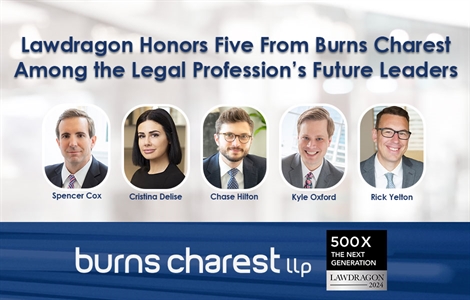Five From Burns Charest Named Among Legal Profession’s Future Leaders by Lawdragon