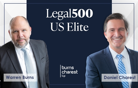 Burns Charest Partners Among Top Dallas Lawyers on Legal 500 List