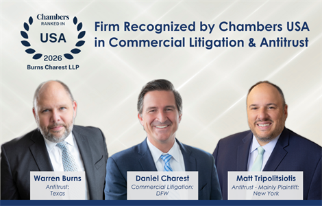 Chambers USA Guide Again Ranks Burns Charest Among State’s Top Litigation Firms