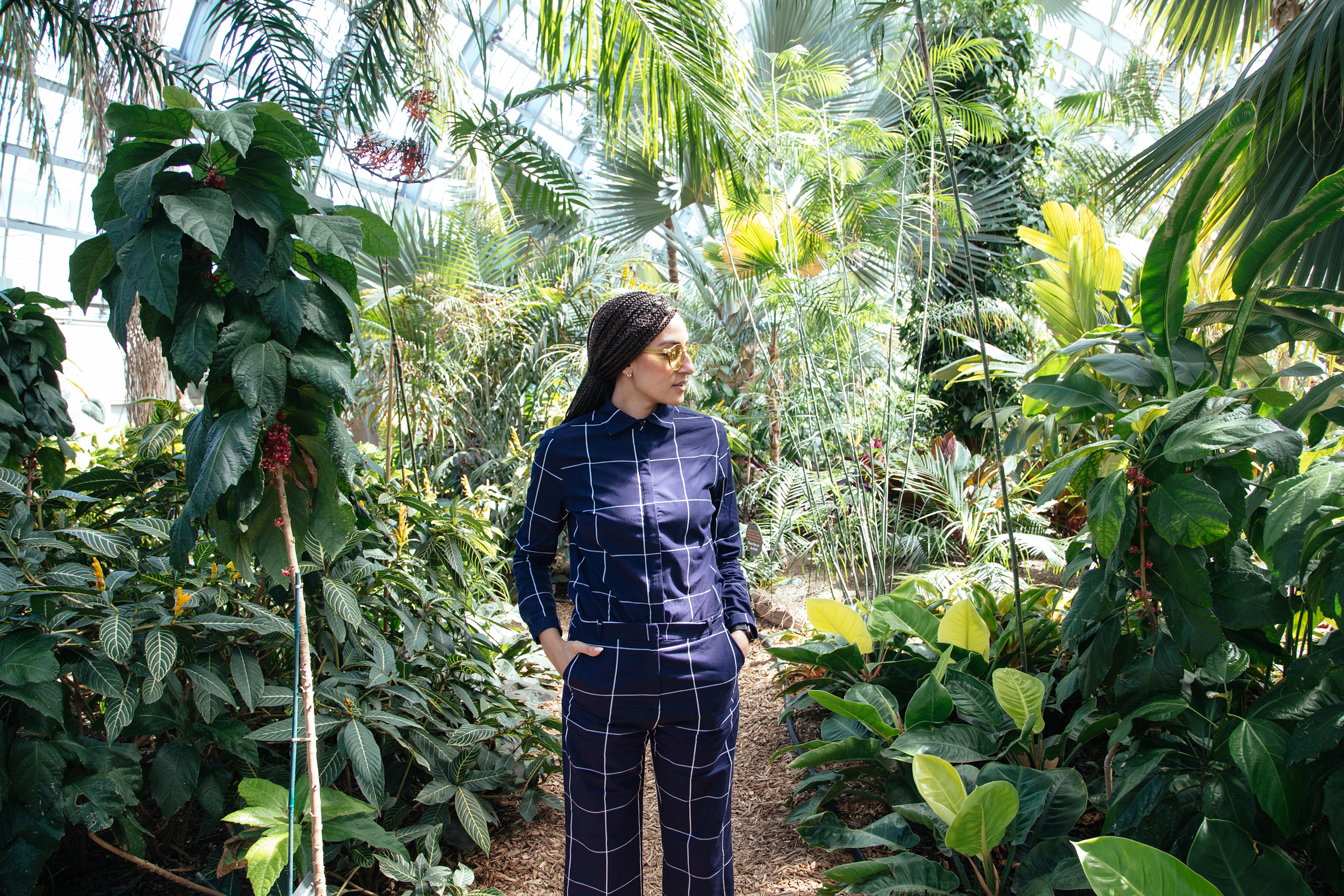 Deana Haggag of United States Artists at the Garfield Park Conservatory in Chicago. Portrait by Naima Green. 
