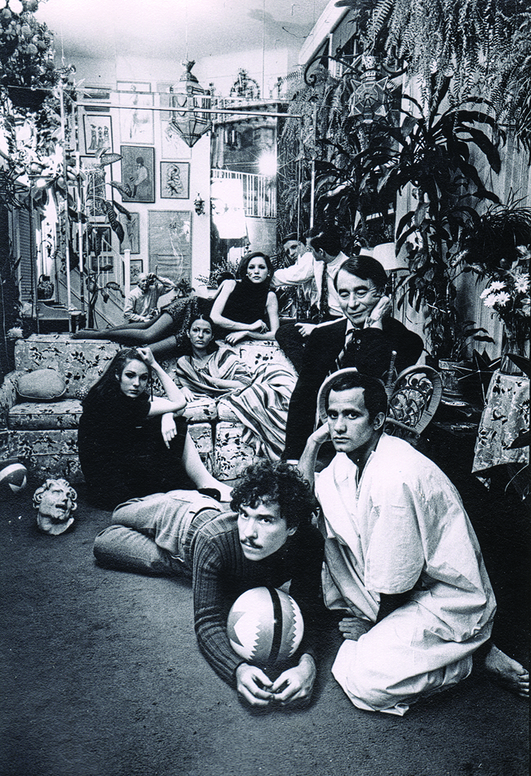 Clockwise from bottom: Antonio Lopez, Kathleen, Dick Balarian, Ingeborg Marcus, Cathee Dahmen, Sergio Arena, Charles James and Juan Ramos at Carnegie Hall studio in 1966. 
