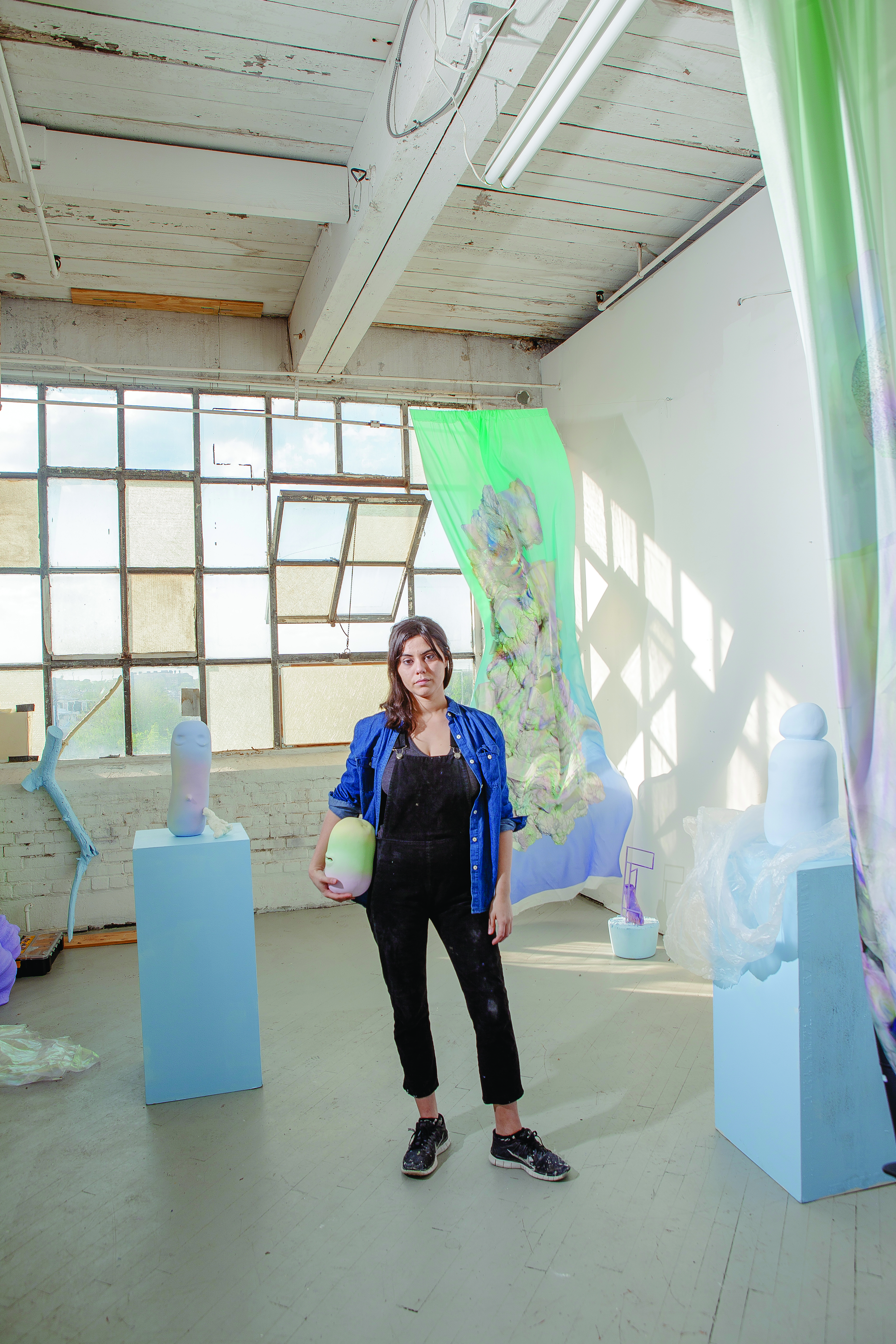 Cristina Tufiño in her studio in San Juan, Puerto Rico. Photo by Alex Nguyen Vo.