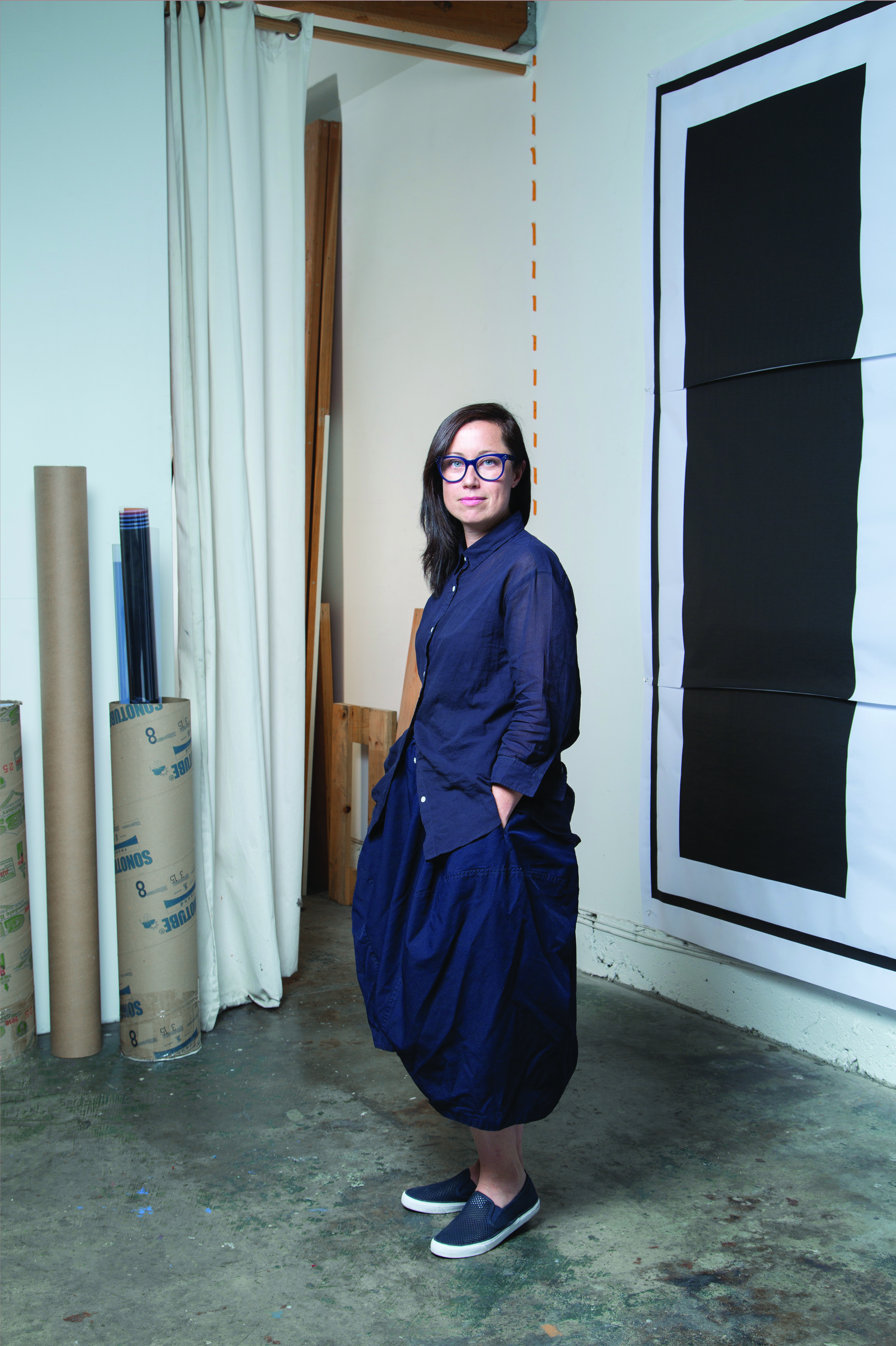 Kathryn Andrews in her L.A. Studio, 2016. 