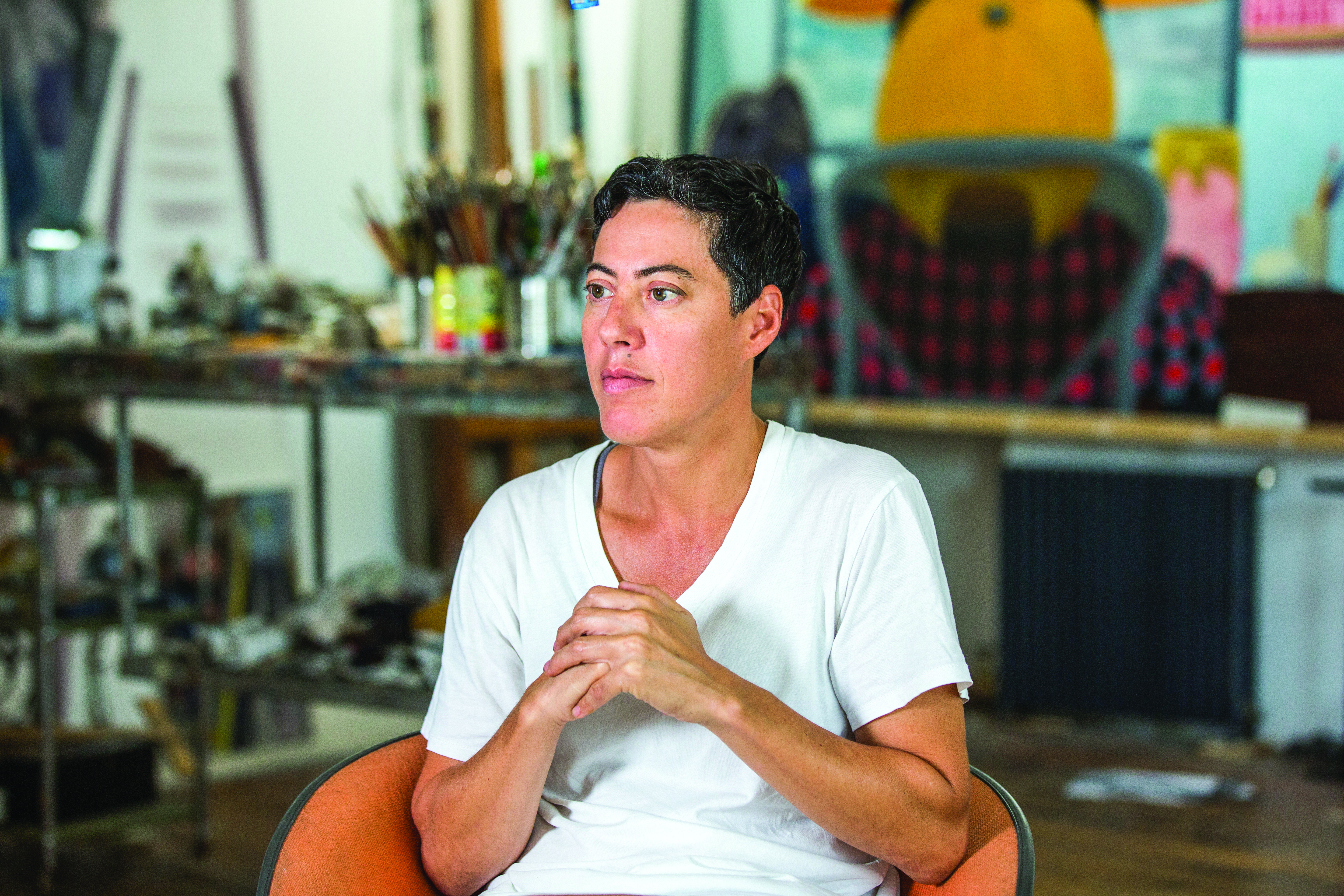 Nicole Eisenman in her Brooklyn studio.