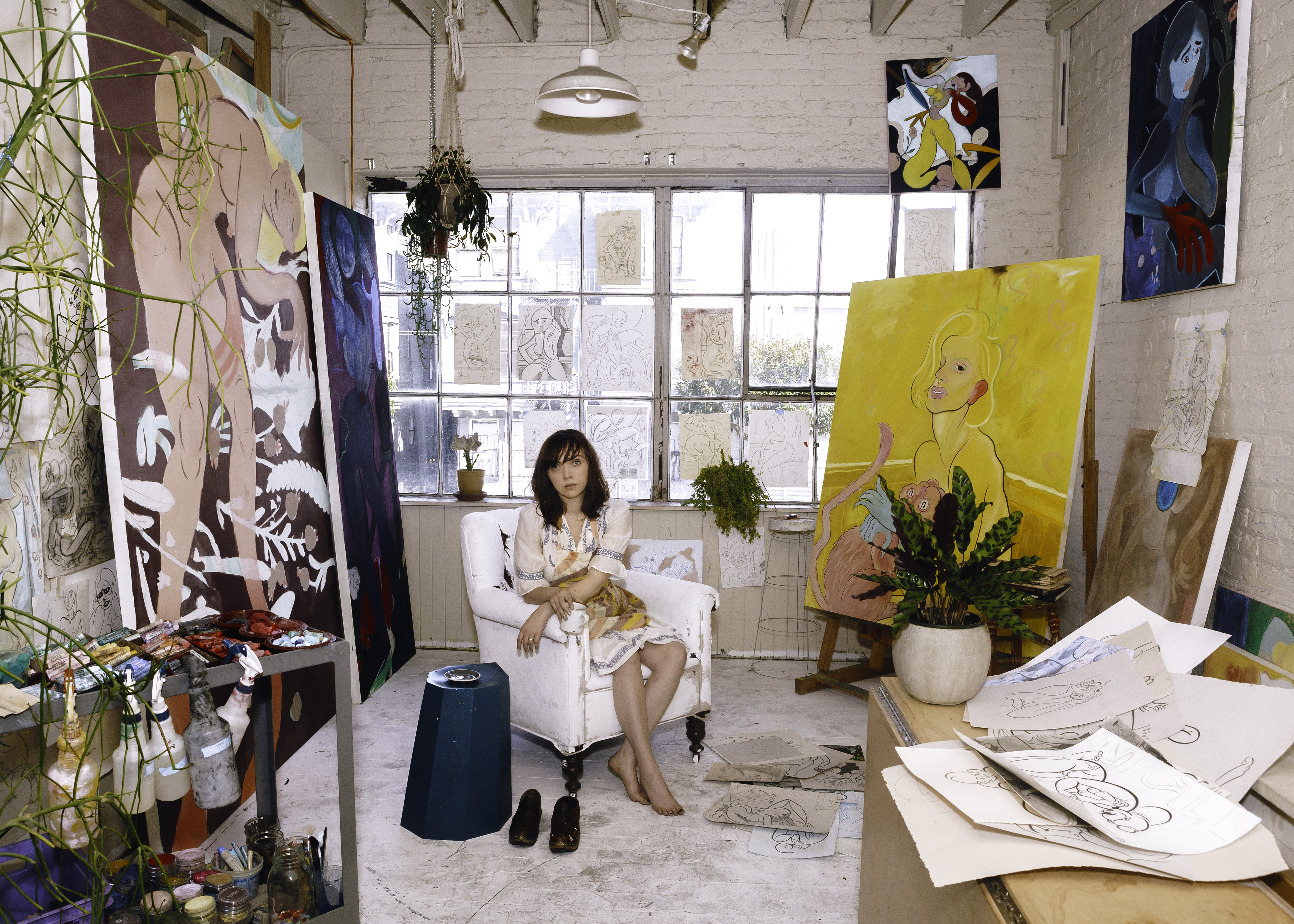 Koak in her studio. Photo by Maria Kanevskaya.