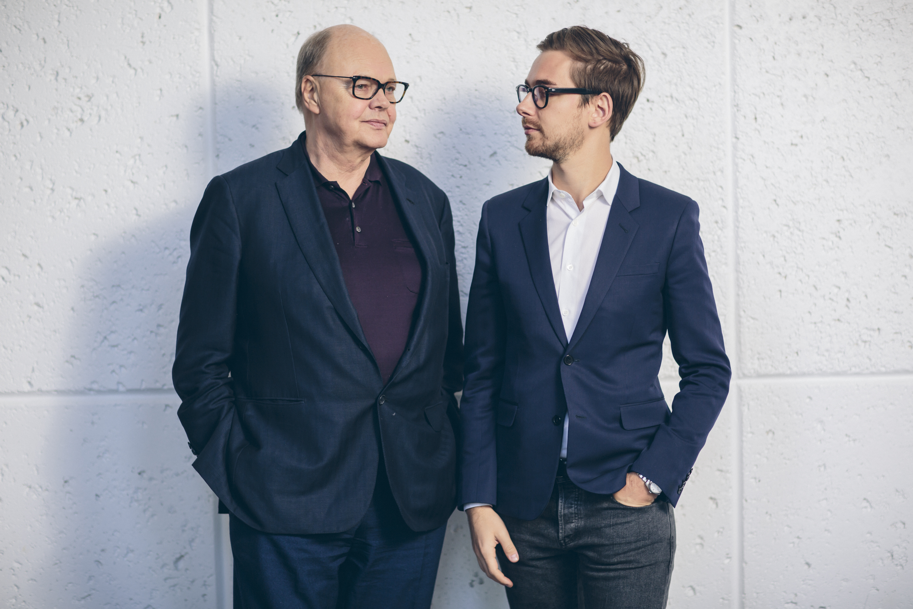 Alex Logsdail, right, and his father Nicholas celebrate the 50th anniversary of Lisson this year. Photo by Roberto Chamorro.