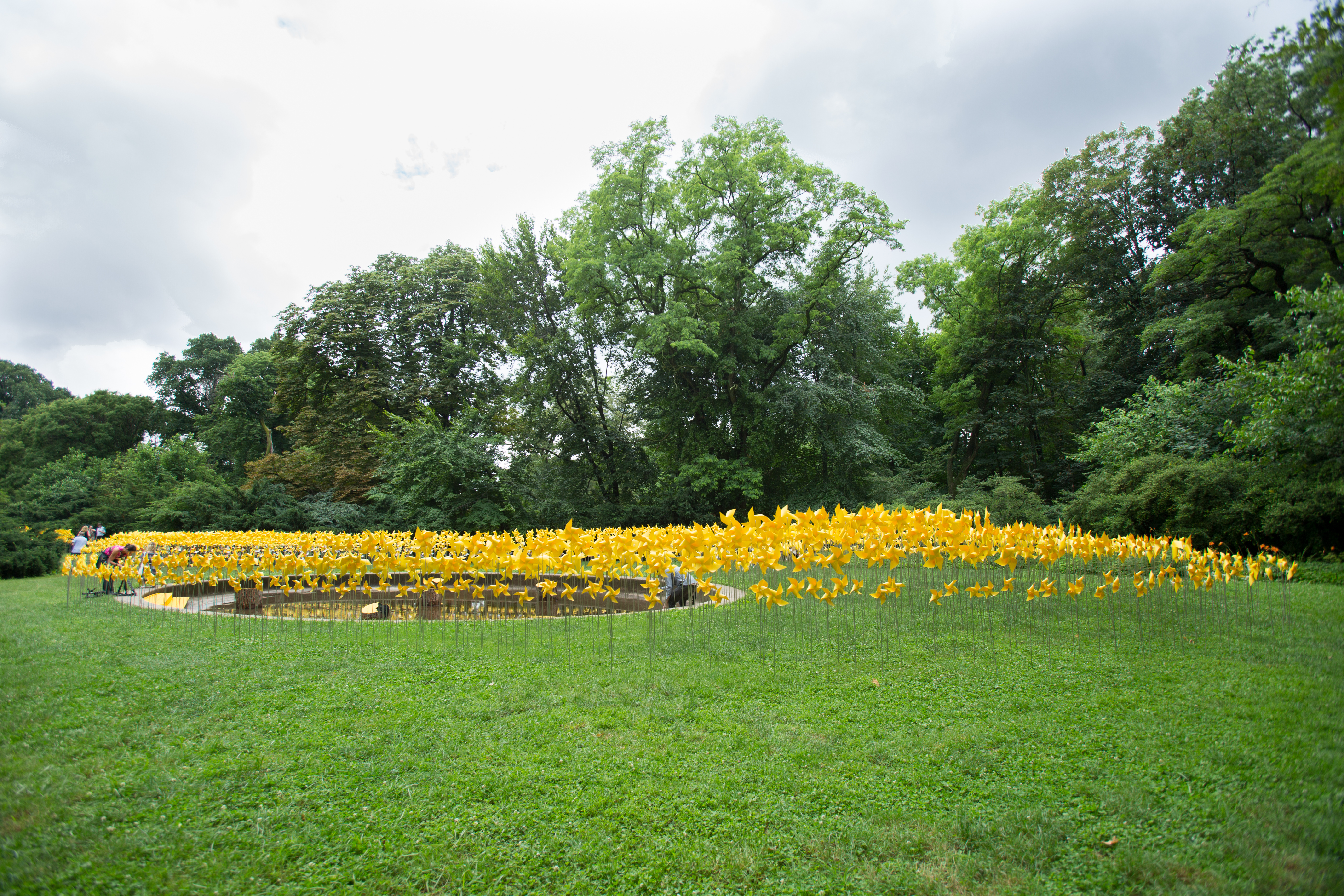 The Connective Project in Prospect Park in Brooklyn featured 7,000 sculpturally arranged pinwheels.