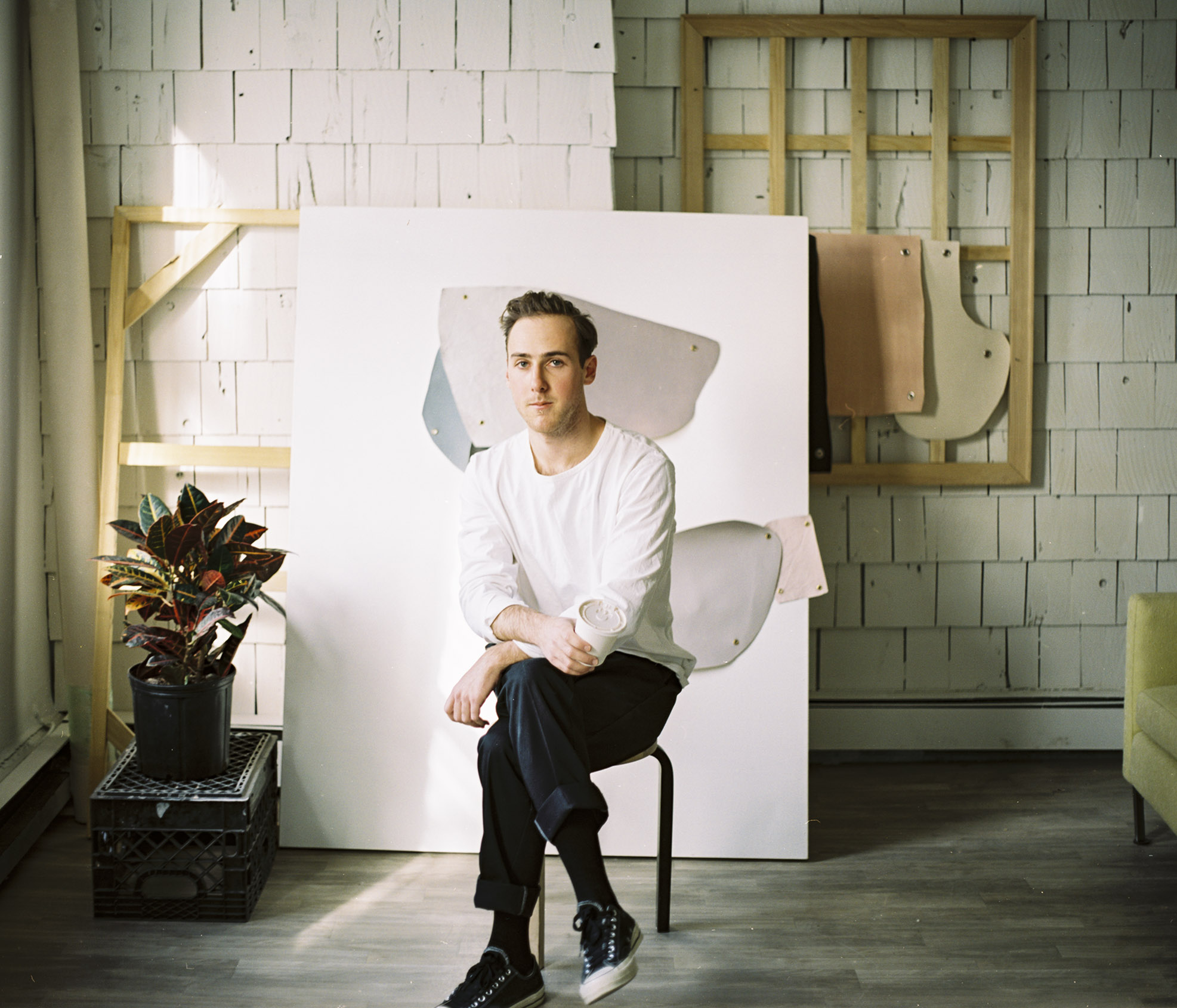 Taylor Baker in his studio. Portrait by Austin Perrotta