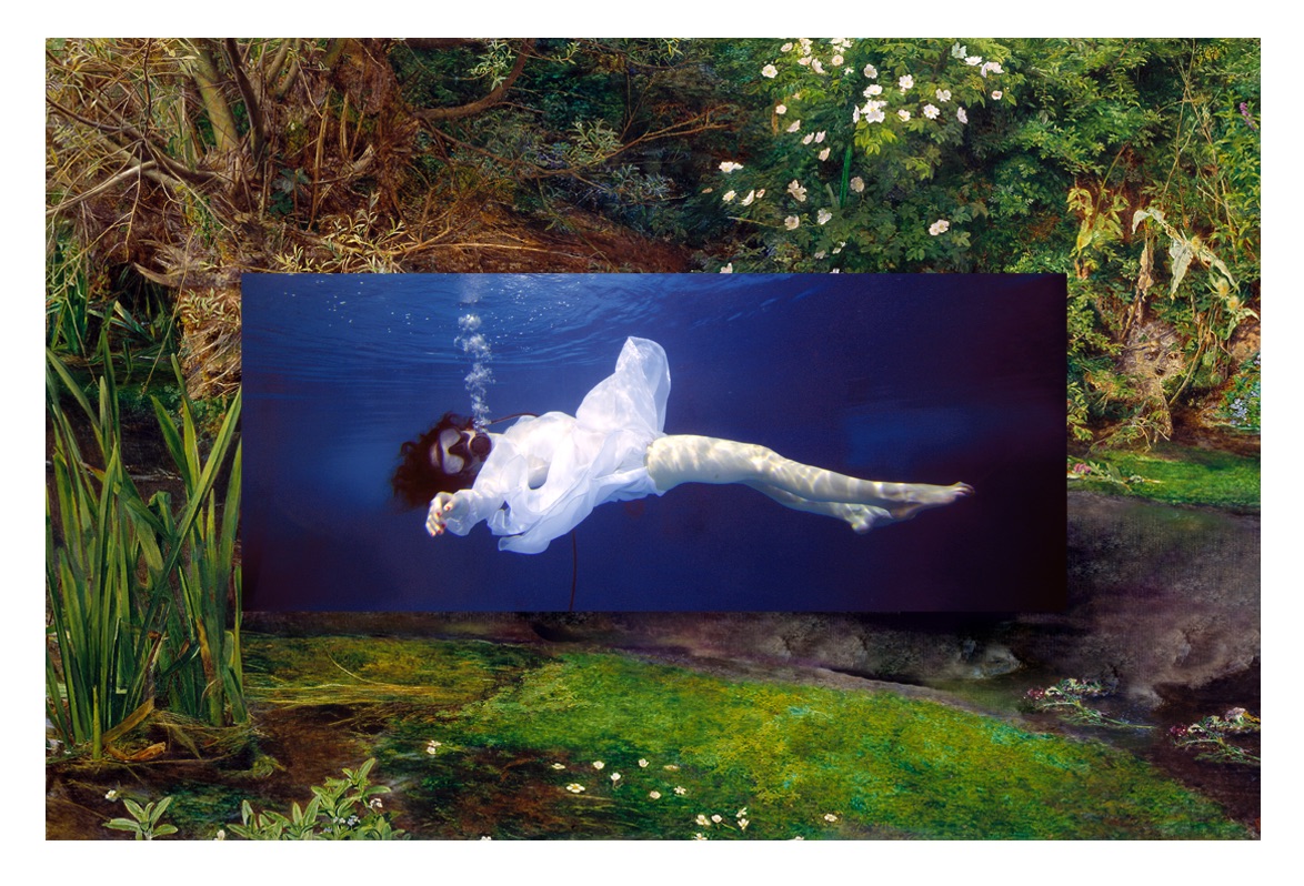 Nadja Verena Marcin's video installation Ophelia Floating.