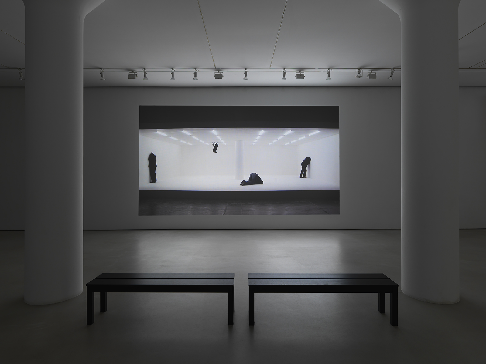 Monica Bonvicini's No Head Man, 2009. Installation view of 35 days of film at Mitchell-Innes & Nash, New York, 2018. © Monica Bonvicini courtesy of the artist and Mitchell-Innes & Nash, New York. 