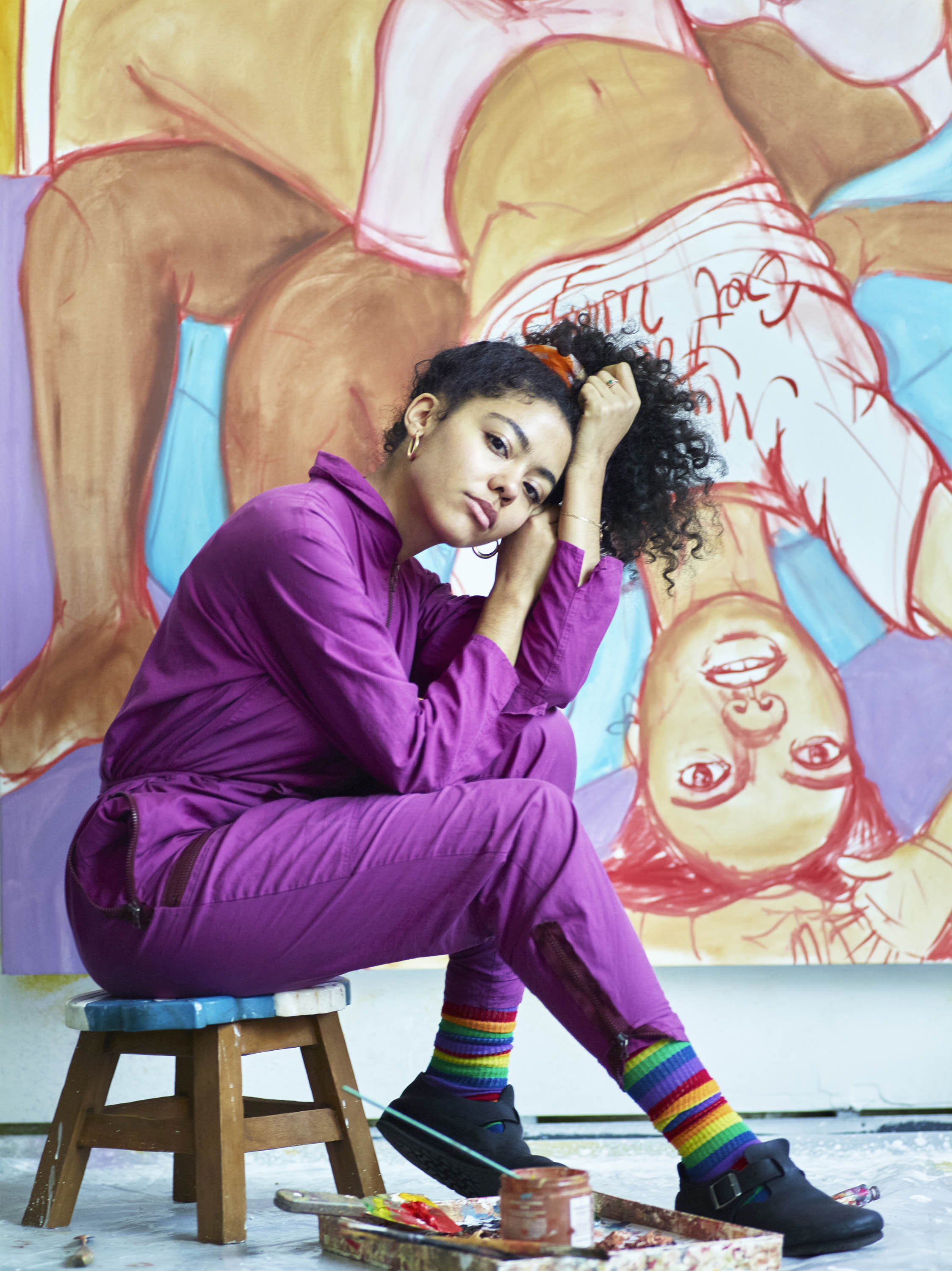 Monica Hernandez at her Queens studio, 2018. 
