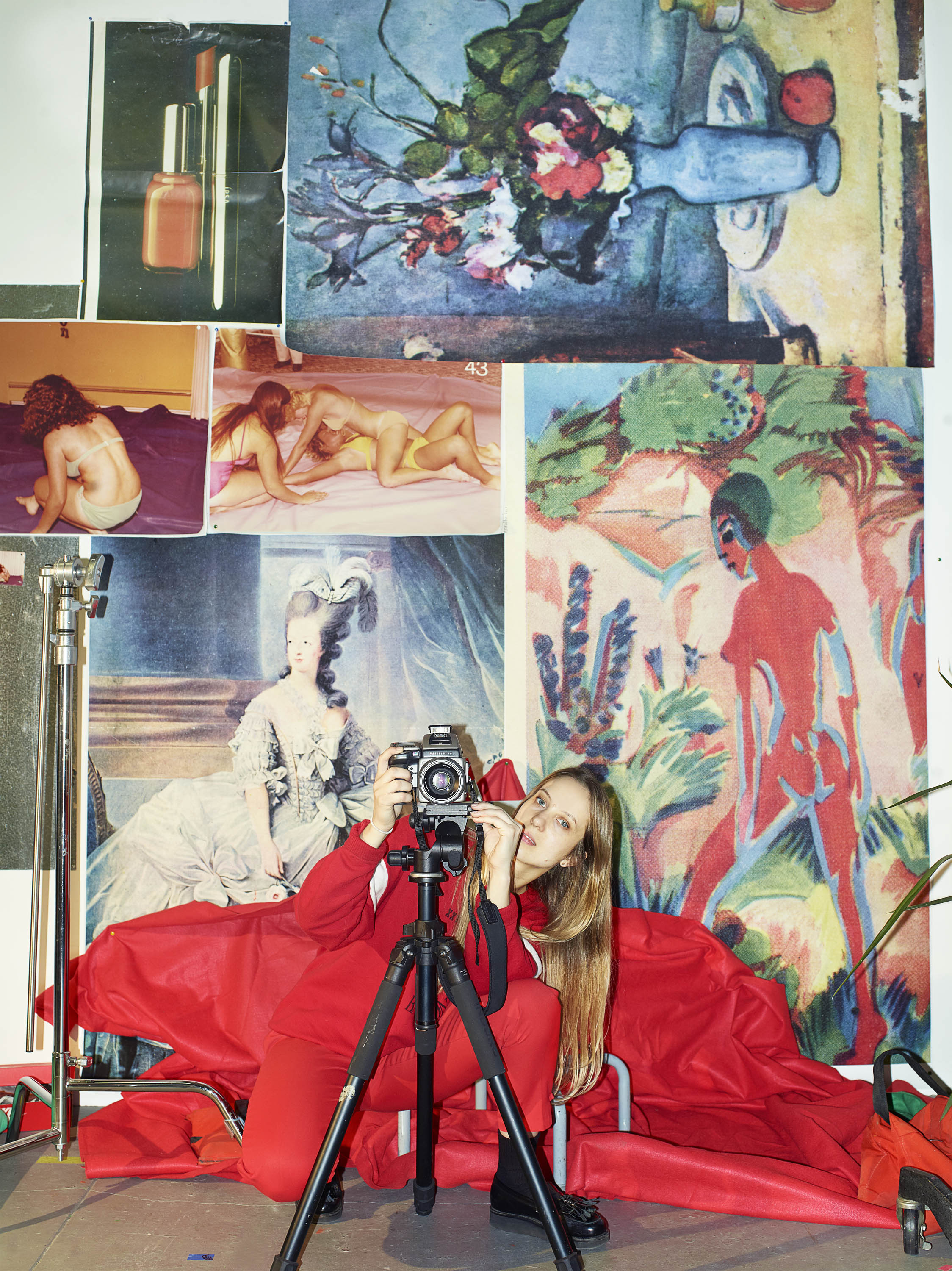 Sara Cwynar in her Brooklyn studio, 2018. 