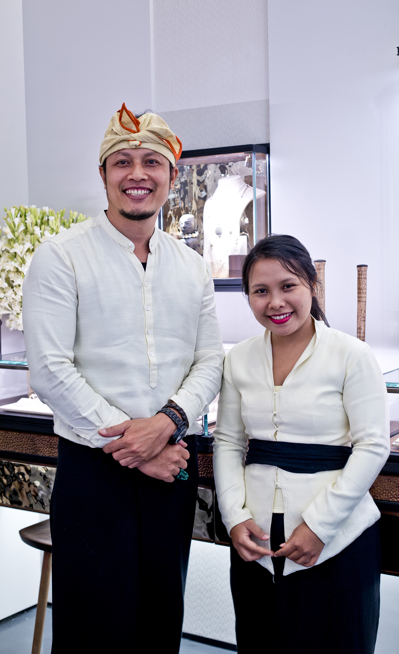 Artisans from Bali at the John Hardy store in Miami.