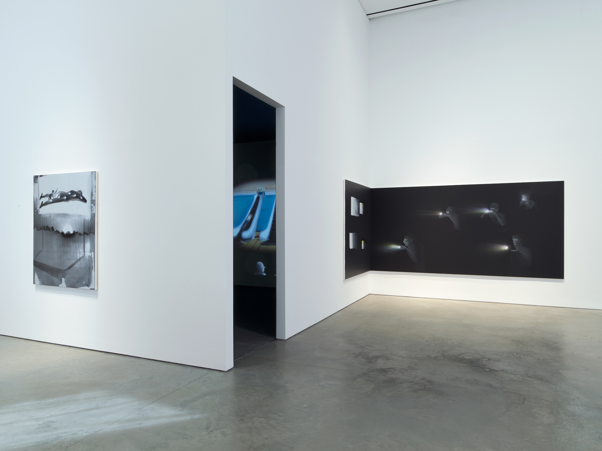 Installation view of Tala Madani at 303 Gallery