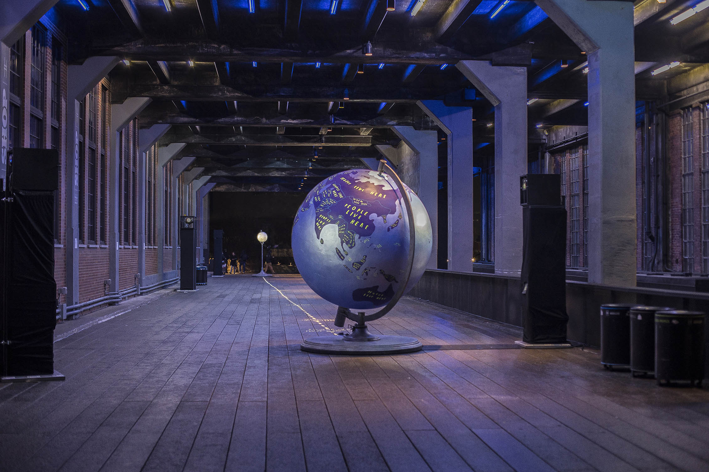 Jeffers's The Moon, the Earth and Us on view on the High Line between 15th and 16th Streets until February 14.