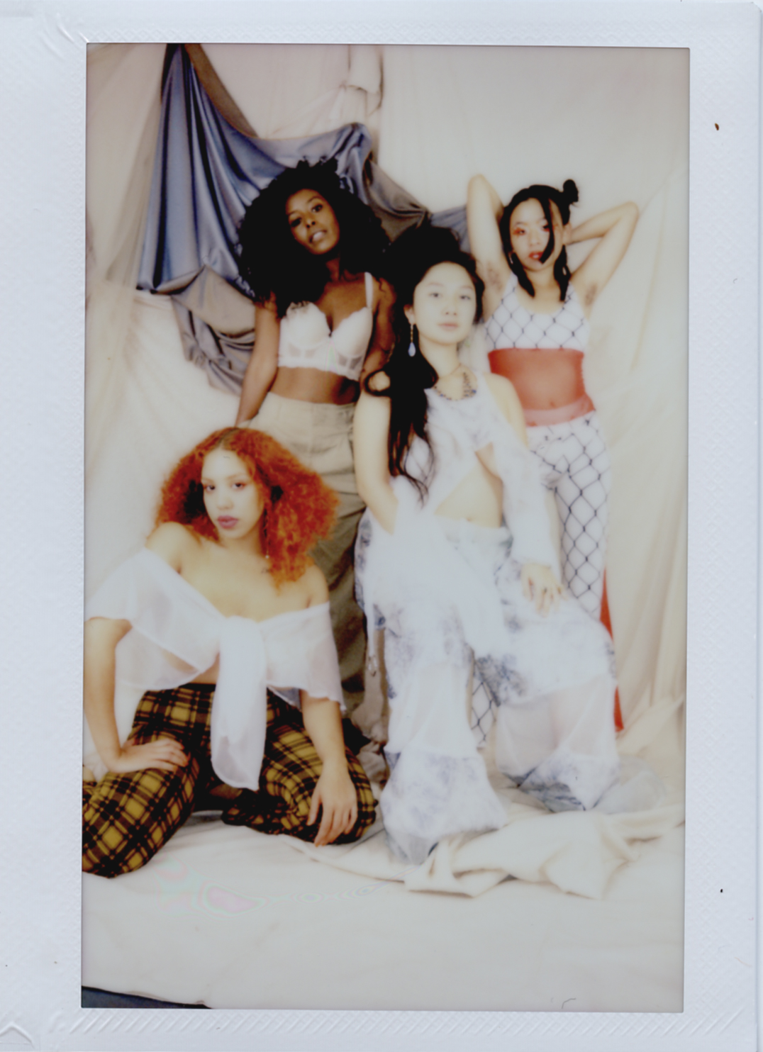 Polaroid outtakes from Green's Pur-suit shoots. Here, the women of The BUFU collective. 