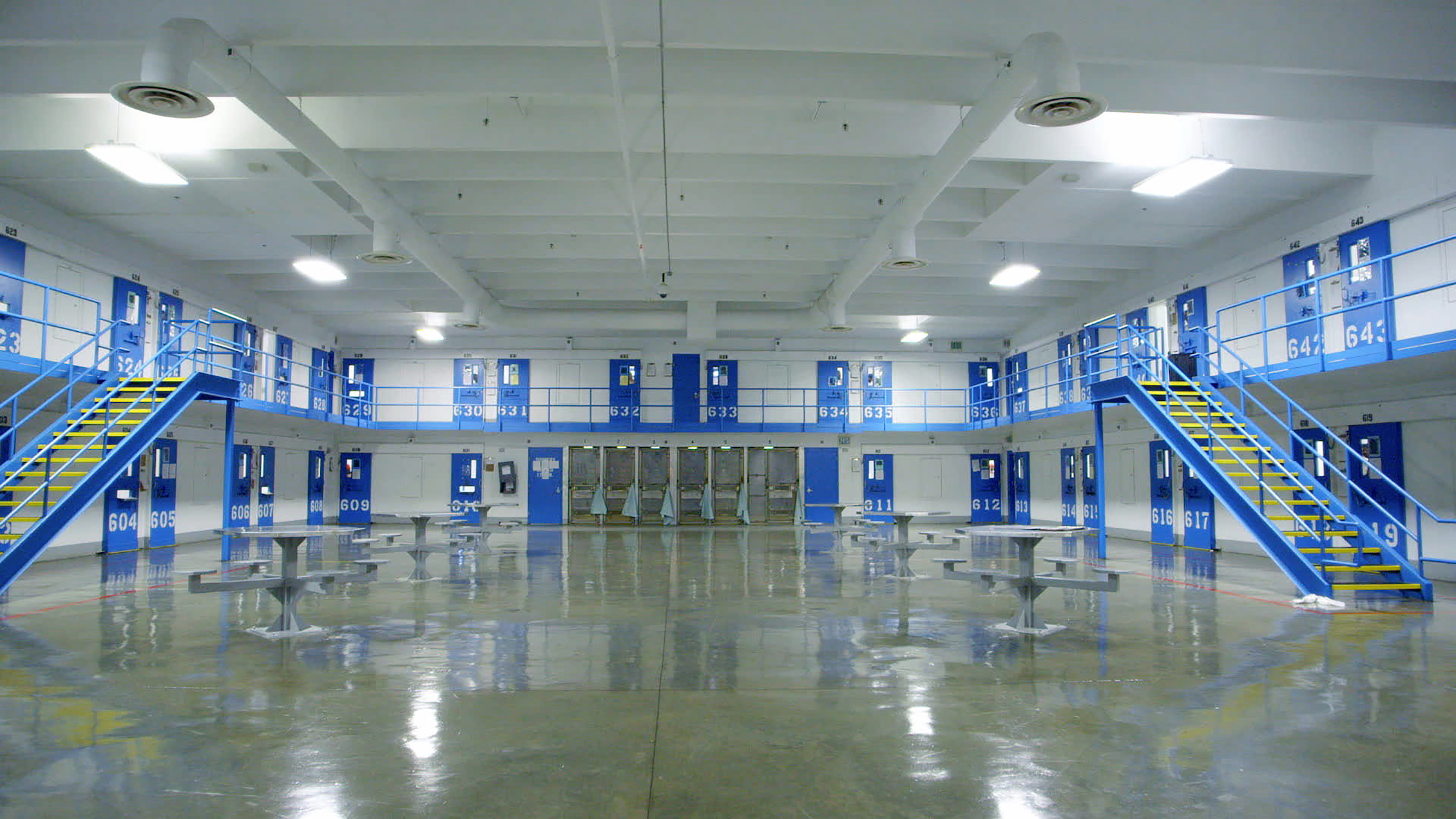 The solitary confinement cells of the Red Onion State Prison in Virginia, where Jacobson shot her most recent film.