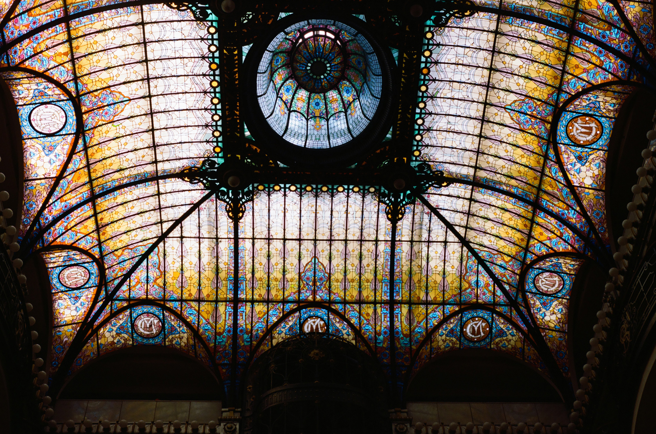 The Gran Hotel with a stained glass window designed by Jacques Gruber in 1908.