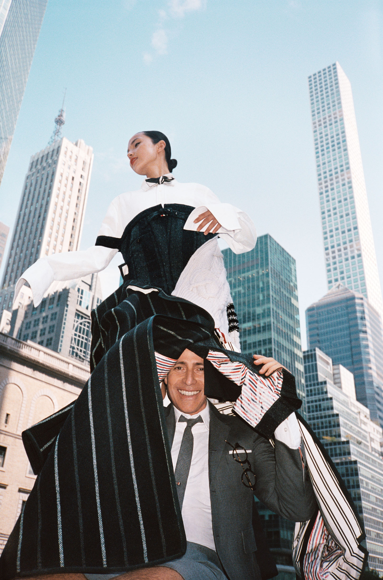 Xiao Wen Ju and Thom Browne in New York, 2019. 