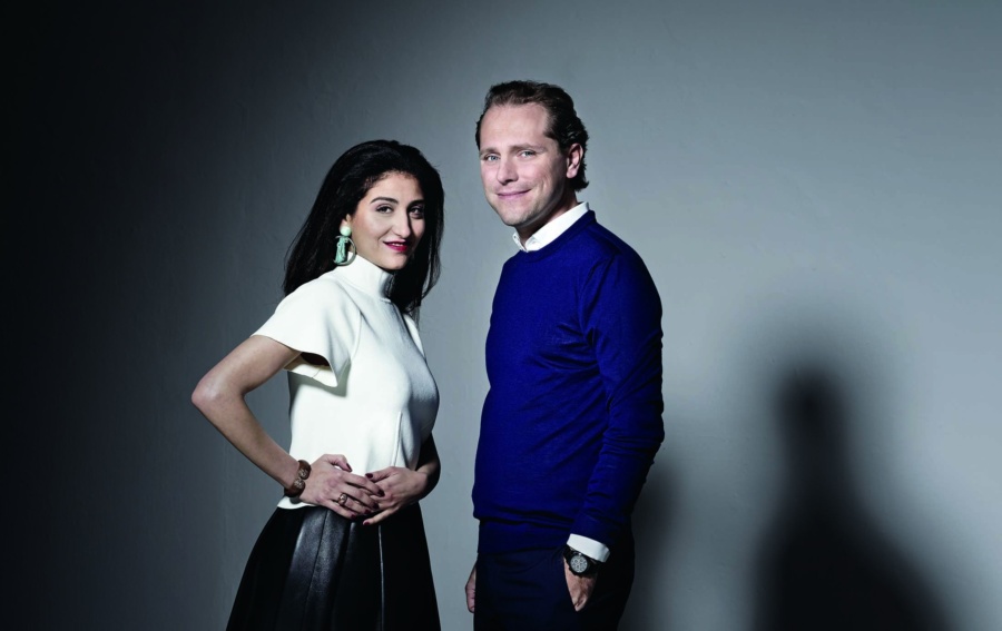Yasmin and Christian Hemmerle, who work in tandem with Christian’s parents, Stefan and Sylveli, creating jewels that bring historic materials into a contemporary context. Portrait by JENS BRUCHHAUS.