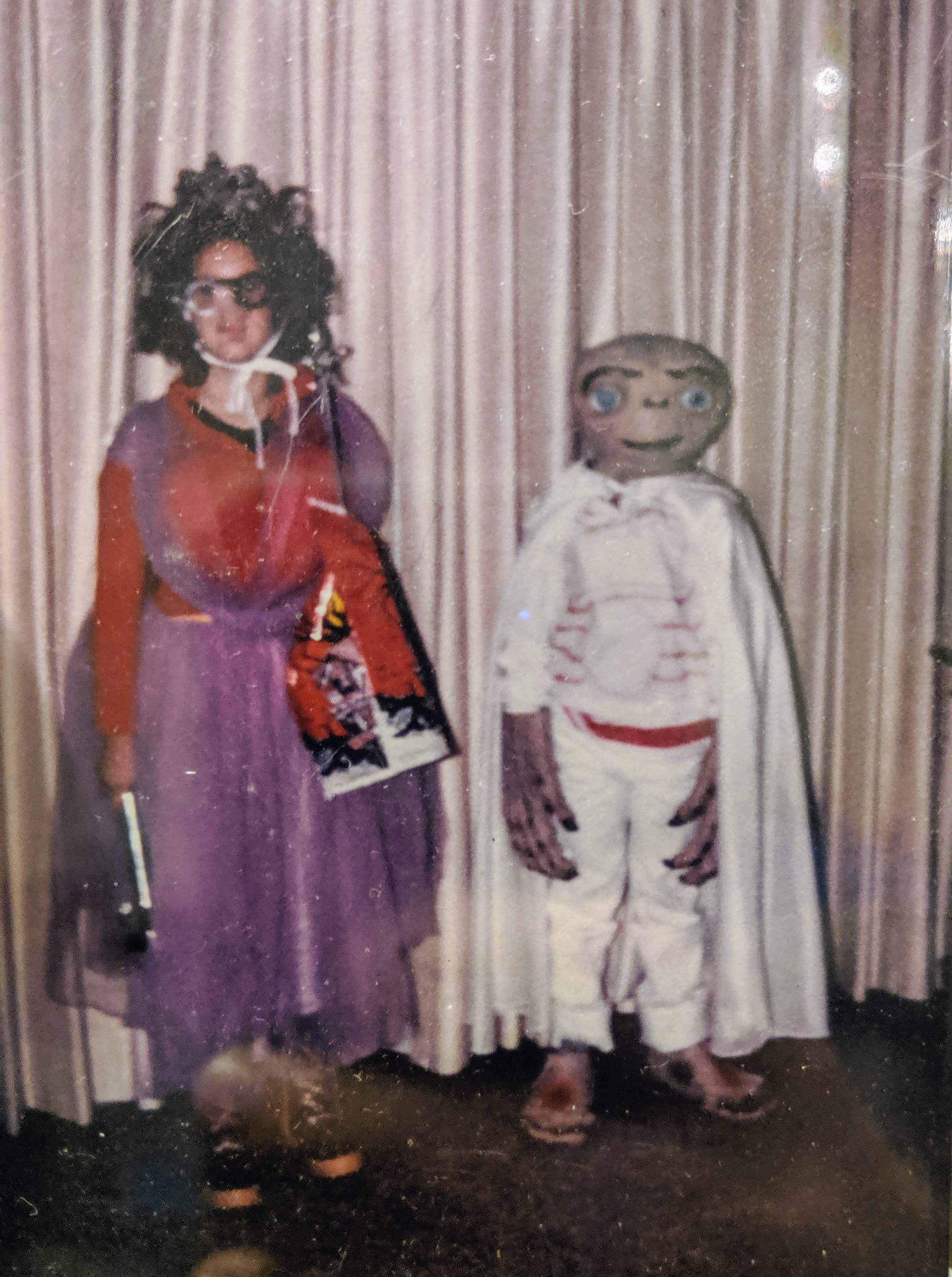 Katherine Bernhardt (on right) and childhood friend, Halloween 1982