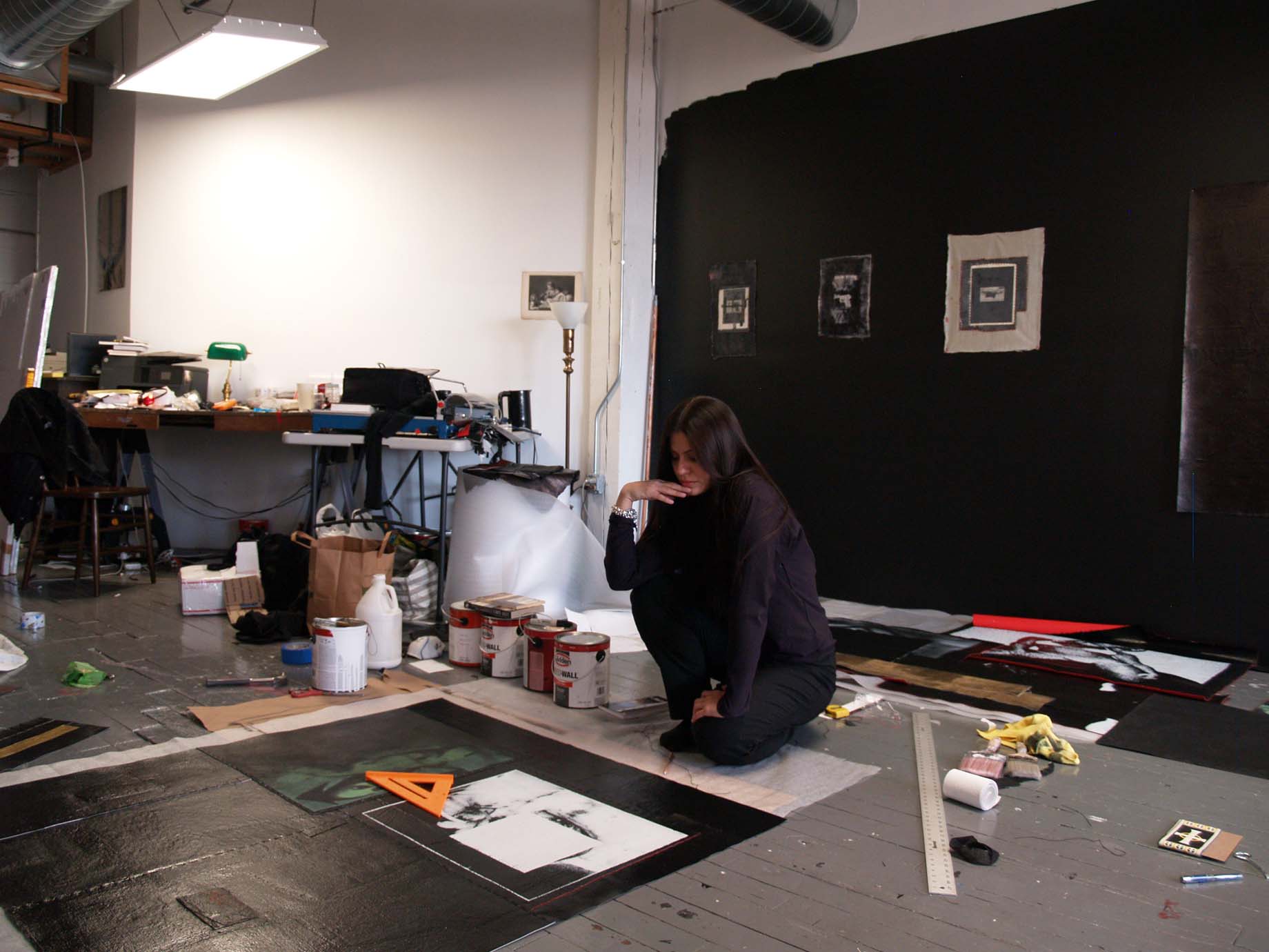 The artist Darja Bajagić, photographed by her mother, Sekana Radović, in her Chicago studio.