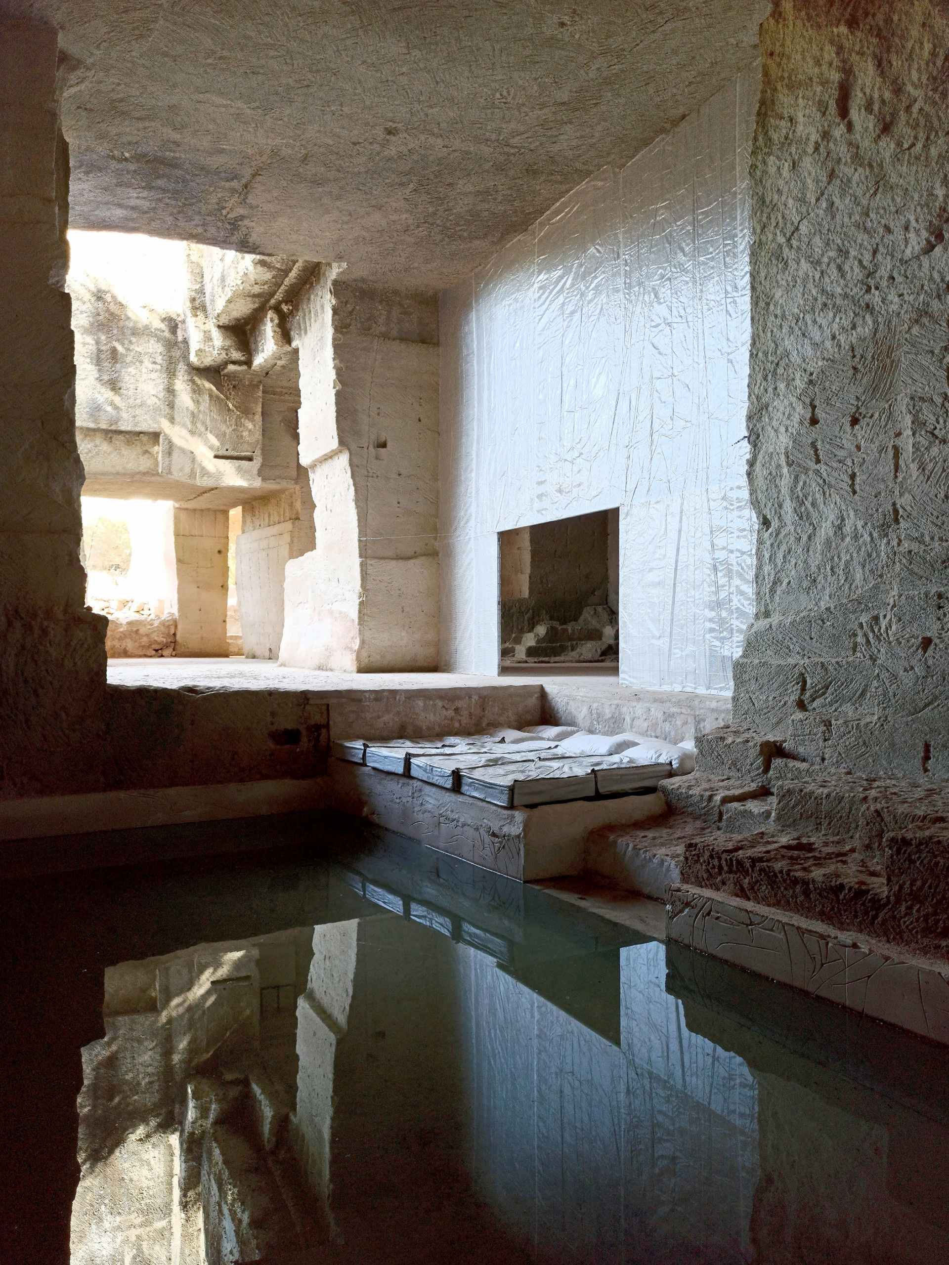 pool inside home in quarry