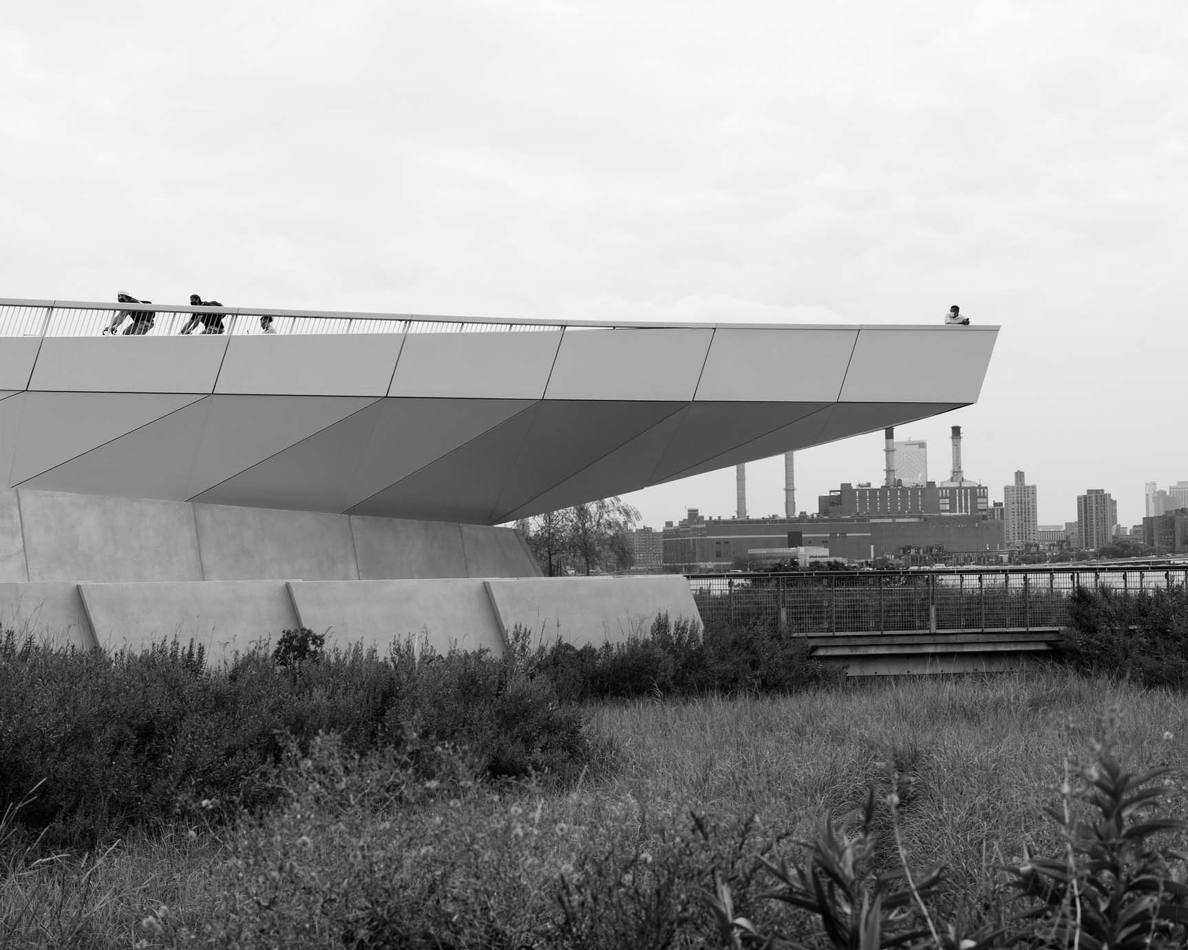 An overlook at Hunter’s Point South Waterfront Park. 