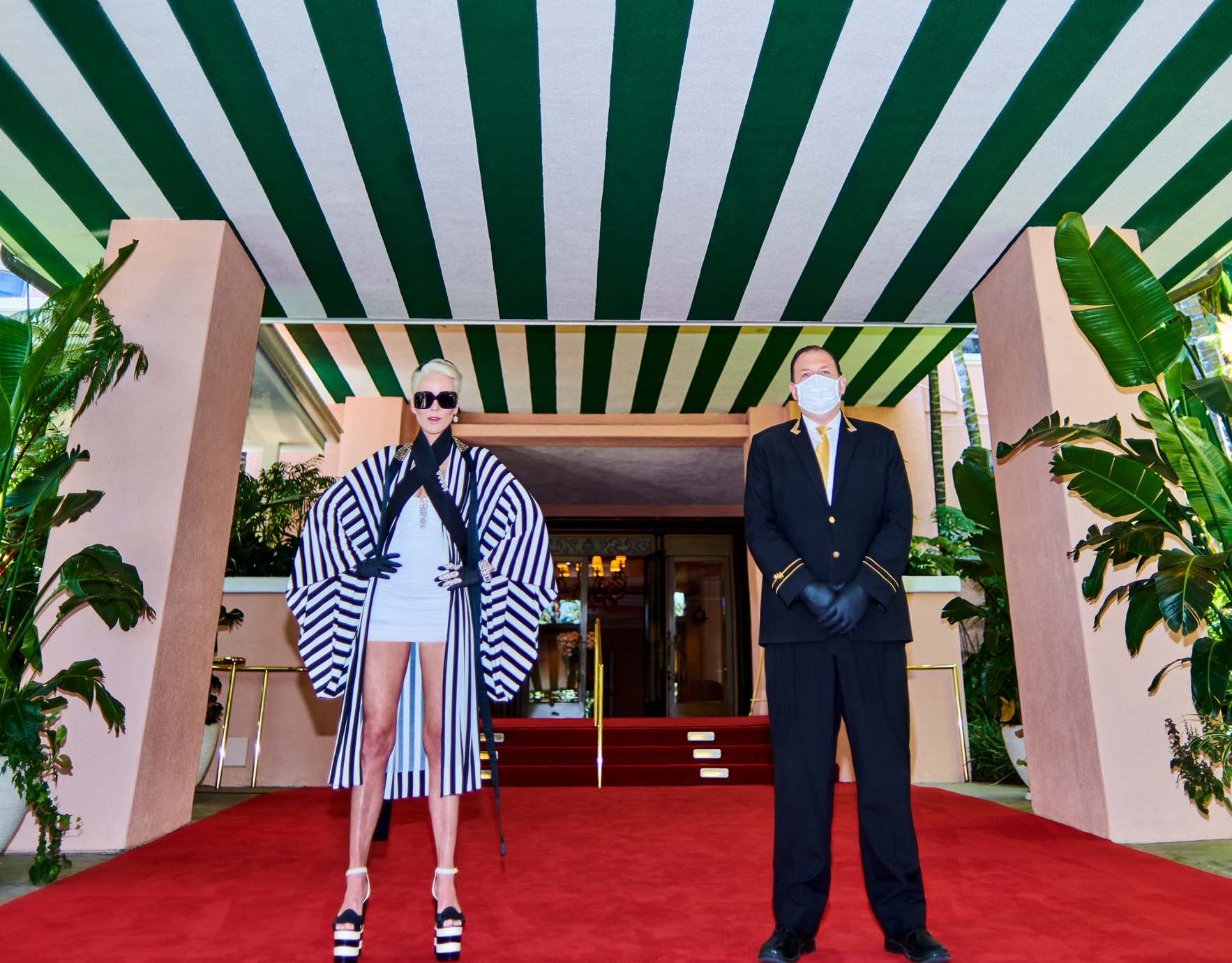 The enigmatic Daphne Guinness on the red carpet of the Beverly Hills Hotel. Hair: Larry McDaniel Makeup: Teri Toeun.