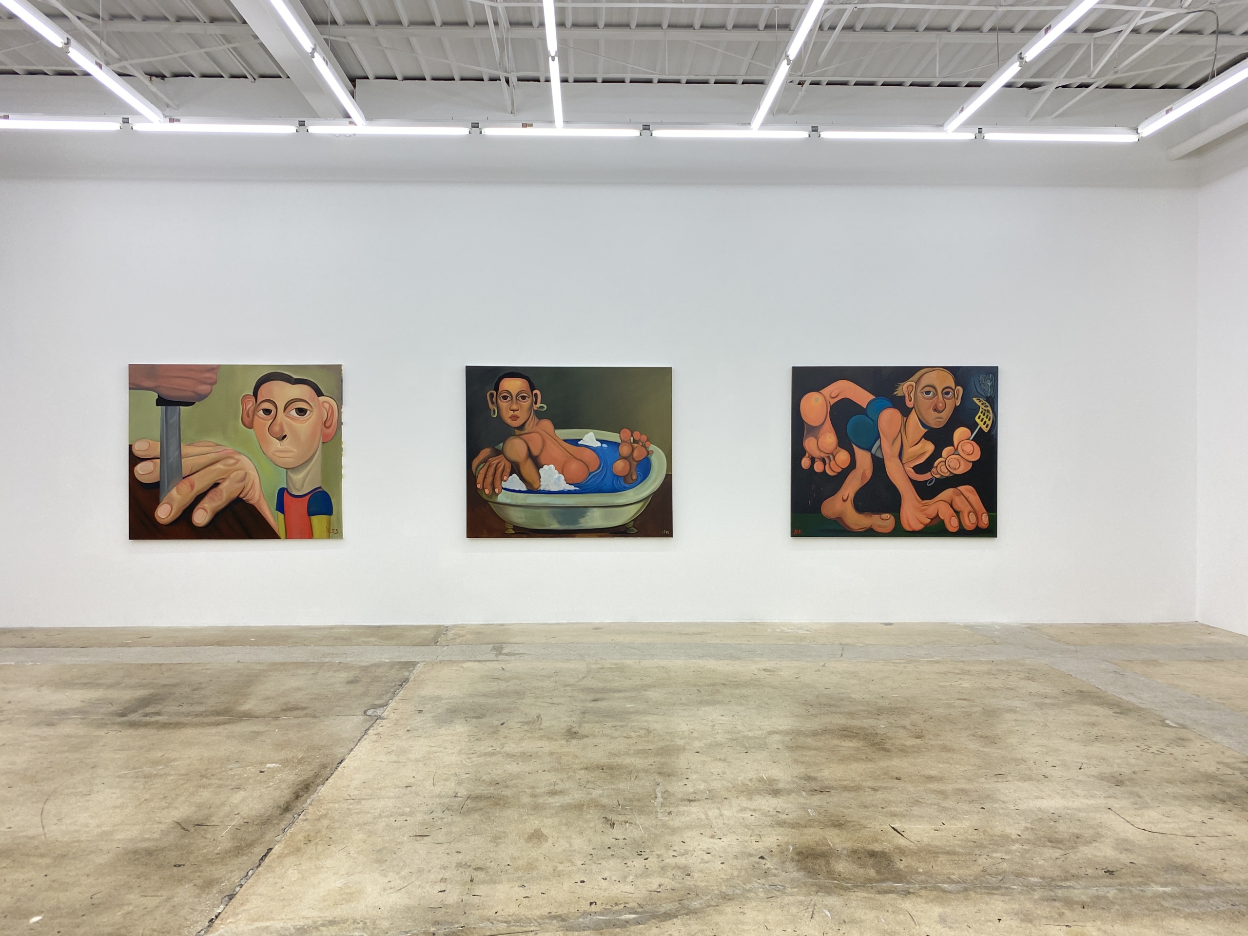 Jess Valice's paintings at Bill Brady Gallery in Miami.