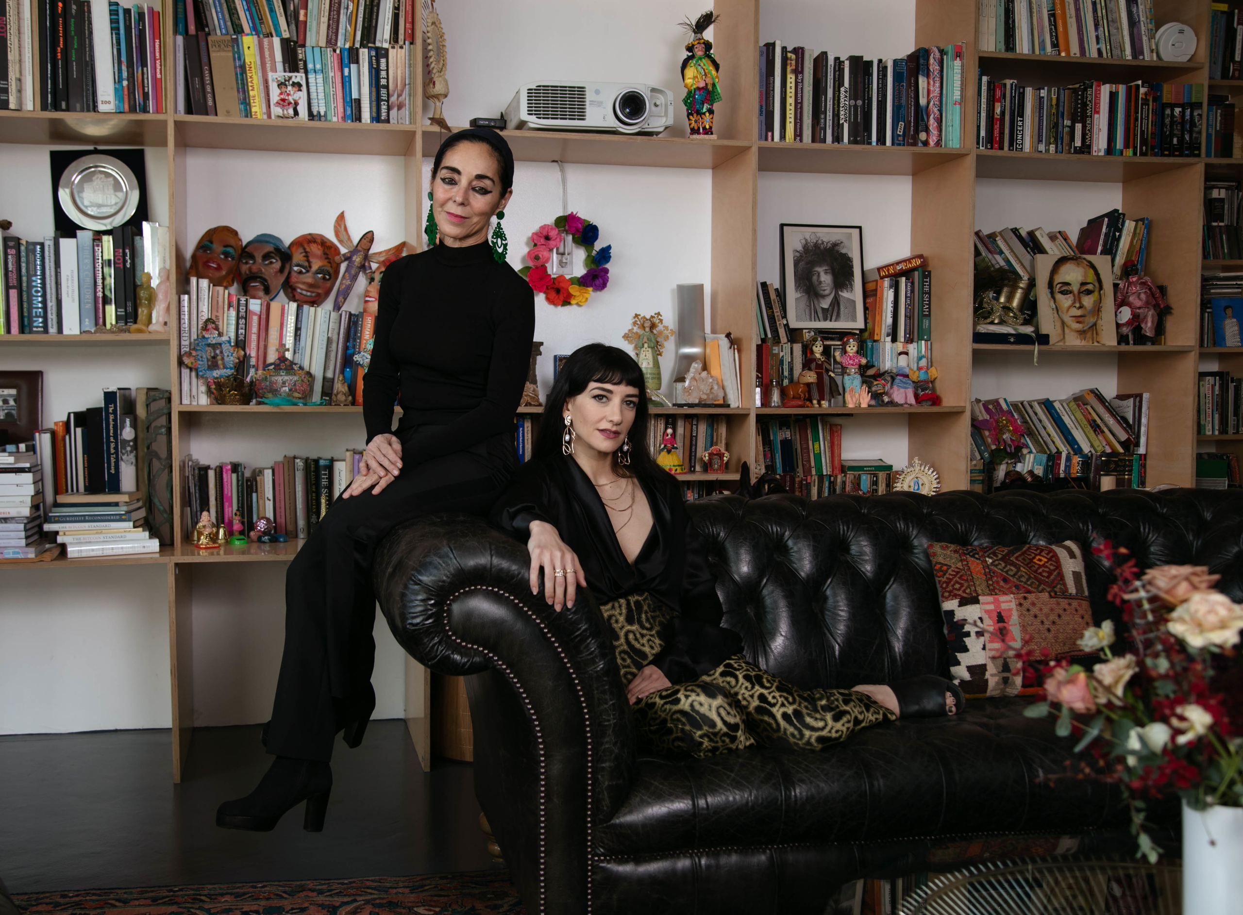 Shirin Neshat and Sheila Vand in the former’s Brooklyn studio.