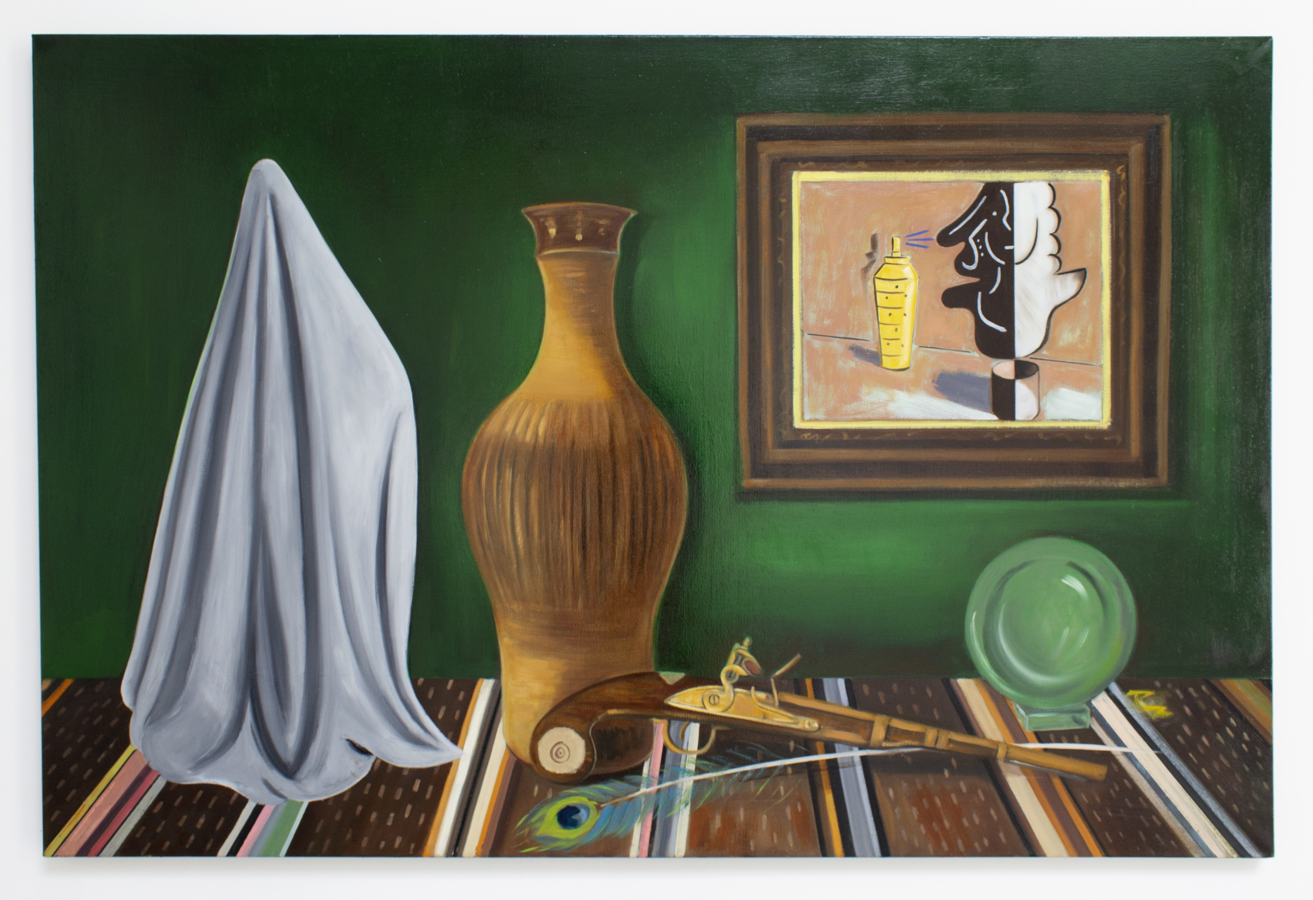 Raul Guerrero, Still Life with Sarape and Crystal Ball, 2012, on view at Marc Selwyn Fine Art in Los Angeles.