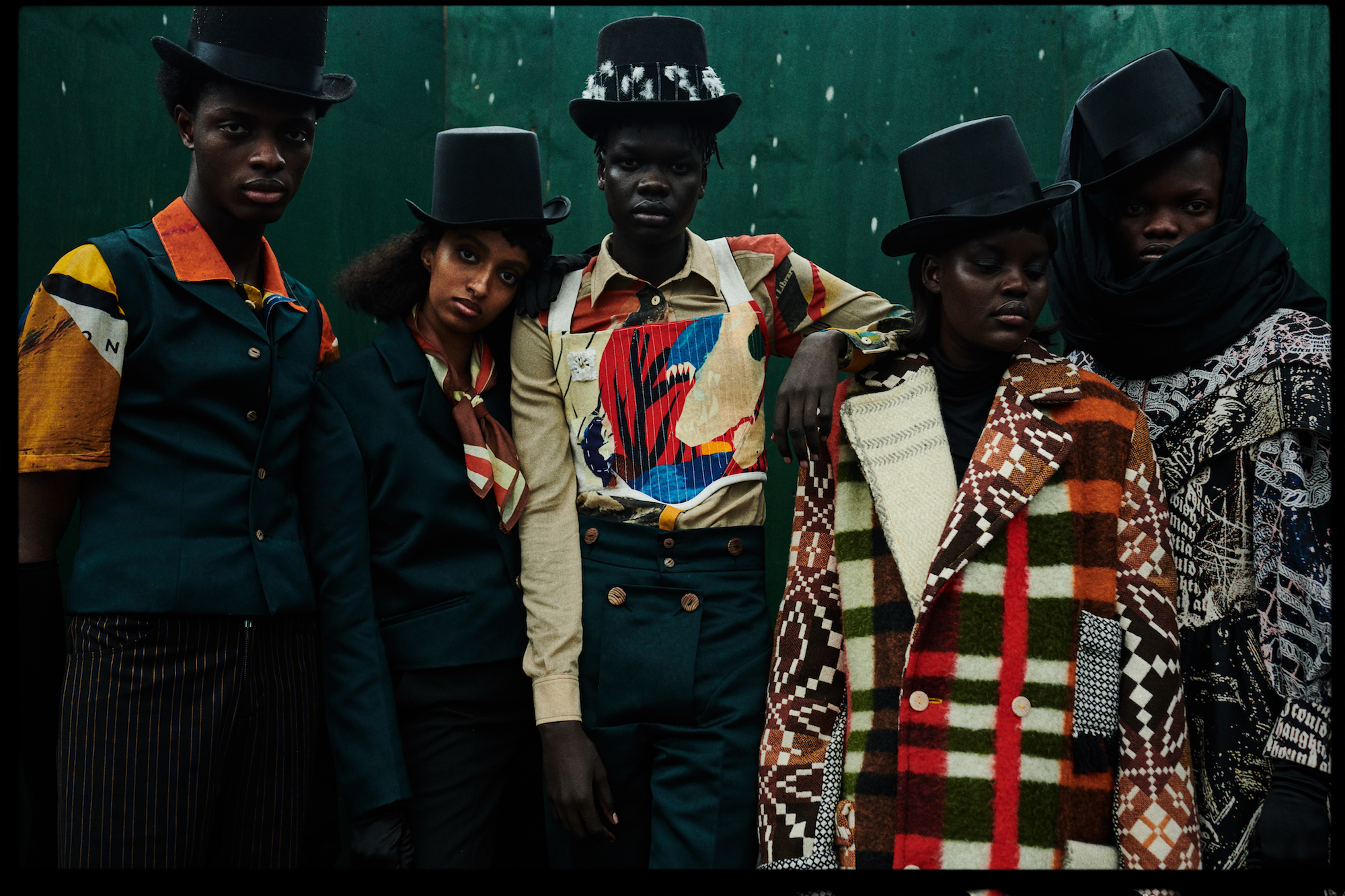 The cast of Passage dressed in Bethany Williams, styled by Ib Kamara. Photography by Ibrahem Hasan. 
