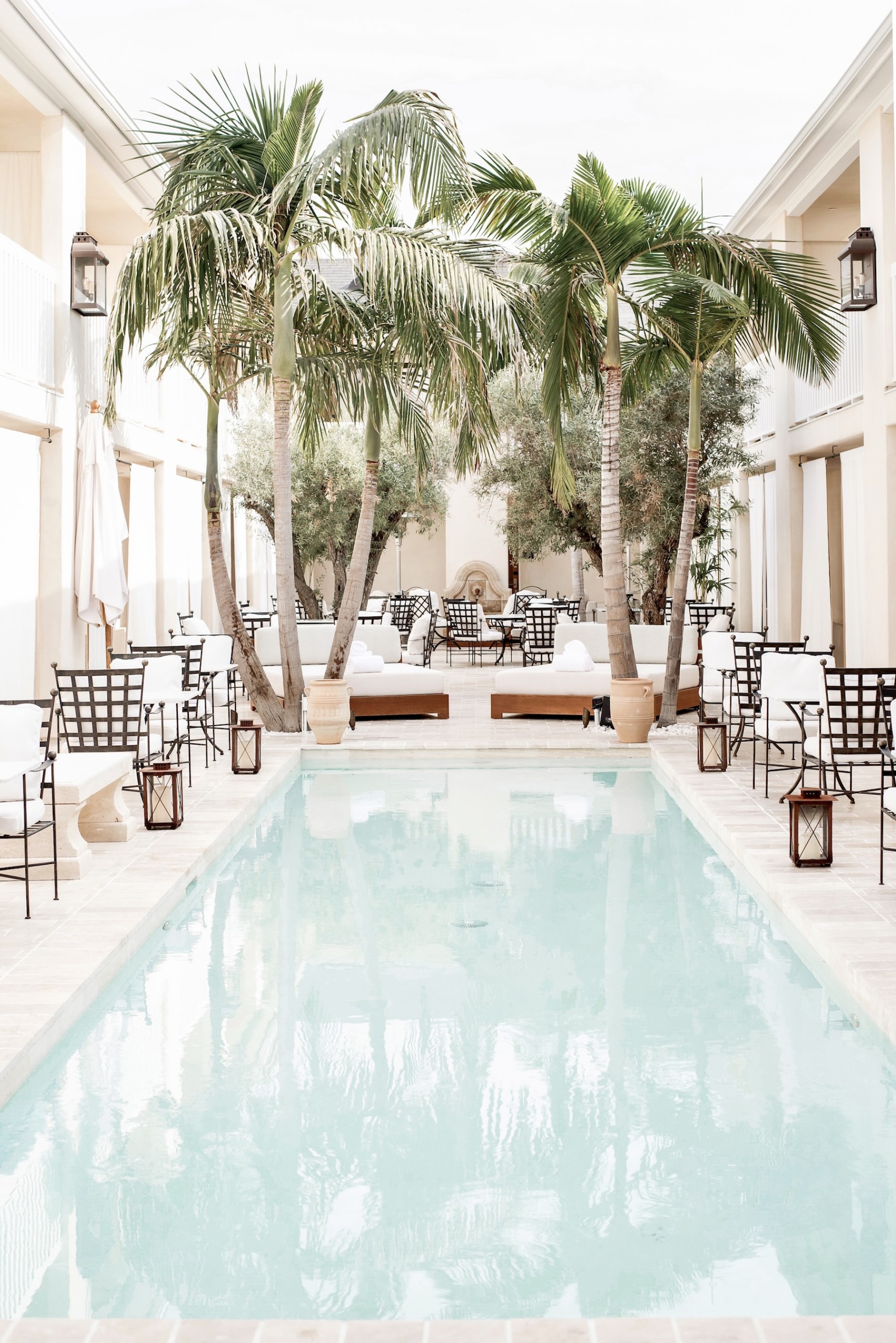 The courtyard of the Cara Hotel. Photography by Maura Grace.
