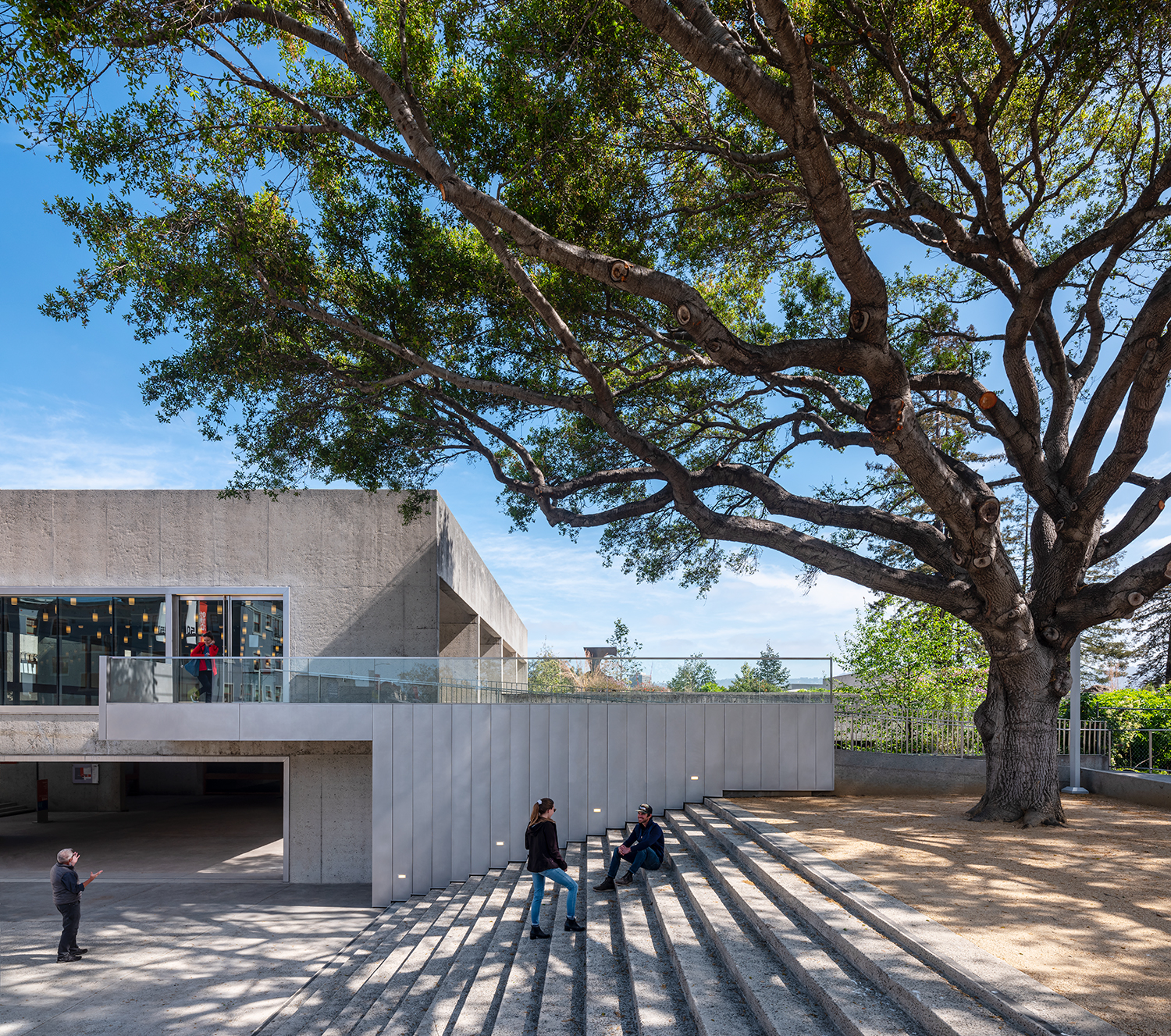 A plaza at the Oakland Museum of California, whose grounds were renovated this past June by Walter Hood of Hood Design Studio. Photography © 2021 Tim Griffith.