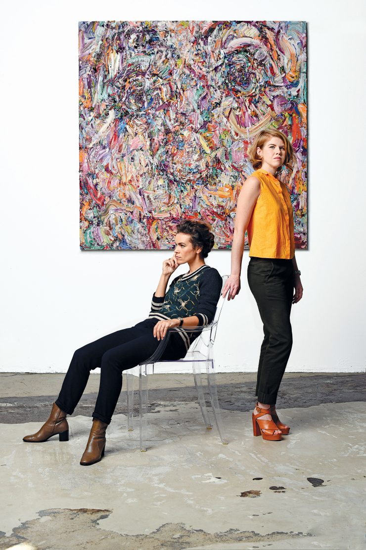 Alex (seated) and Vanessa Prager in front of her In The Day, 2016. 