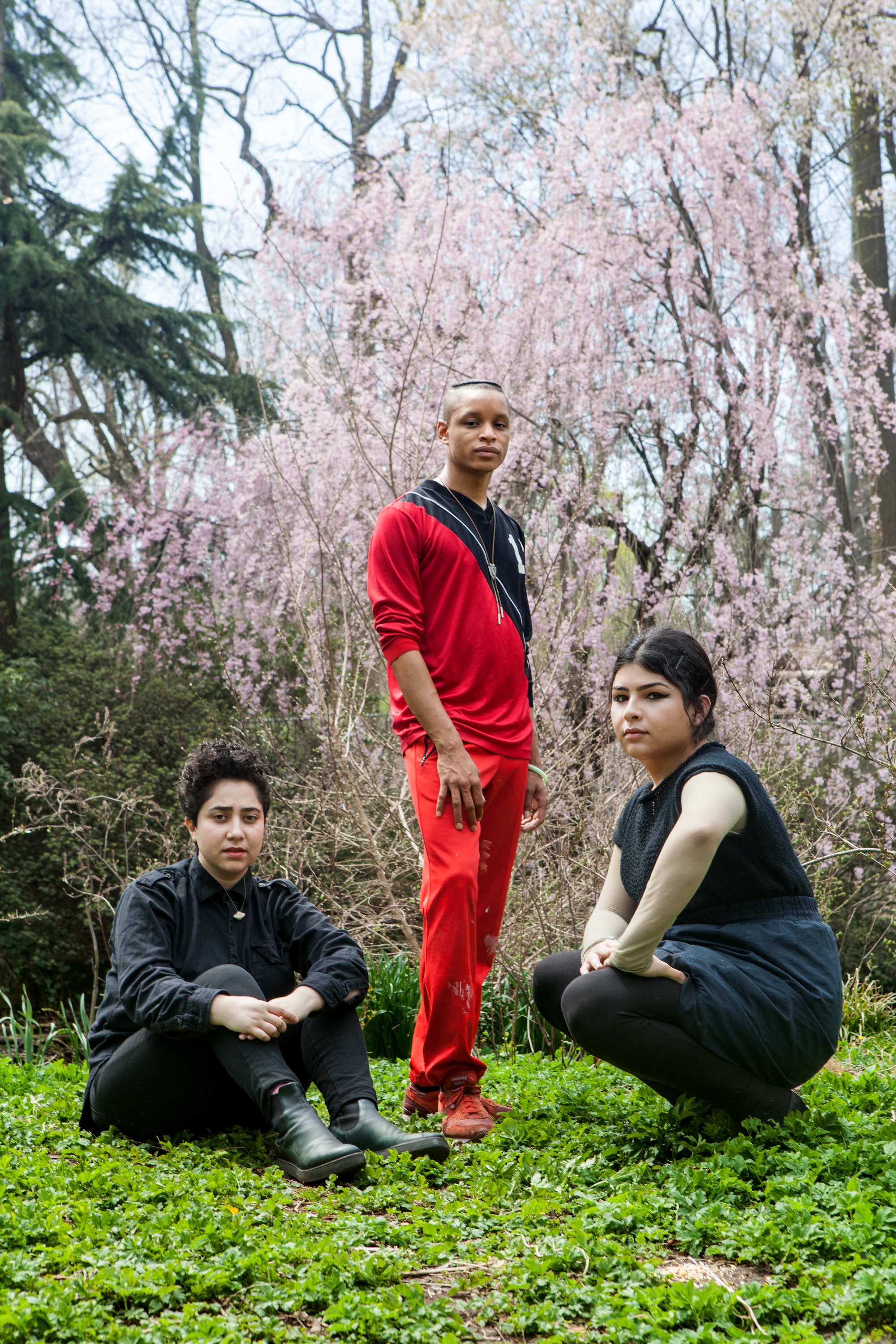 Maryam Hoseini, Devin N. Morris and Ser Serpas in Central Park. 