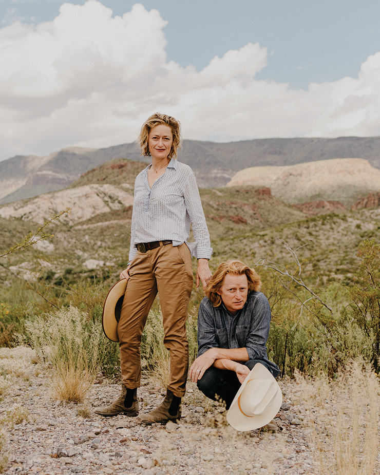 Rainer and Flavin at the Las Casas ranch, a Judd Foundation property outside of Marfa. Portrait by Ryan Lowry. 
