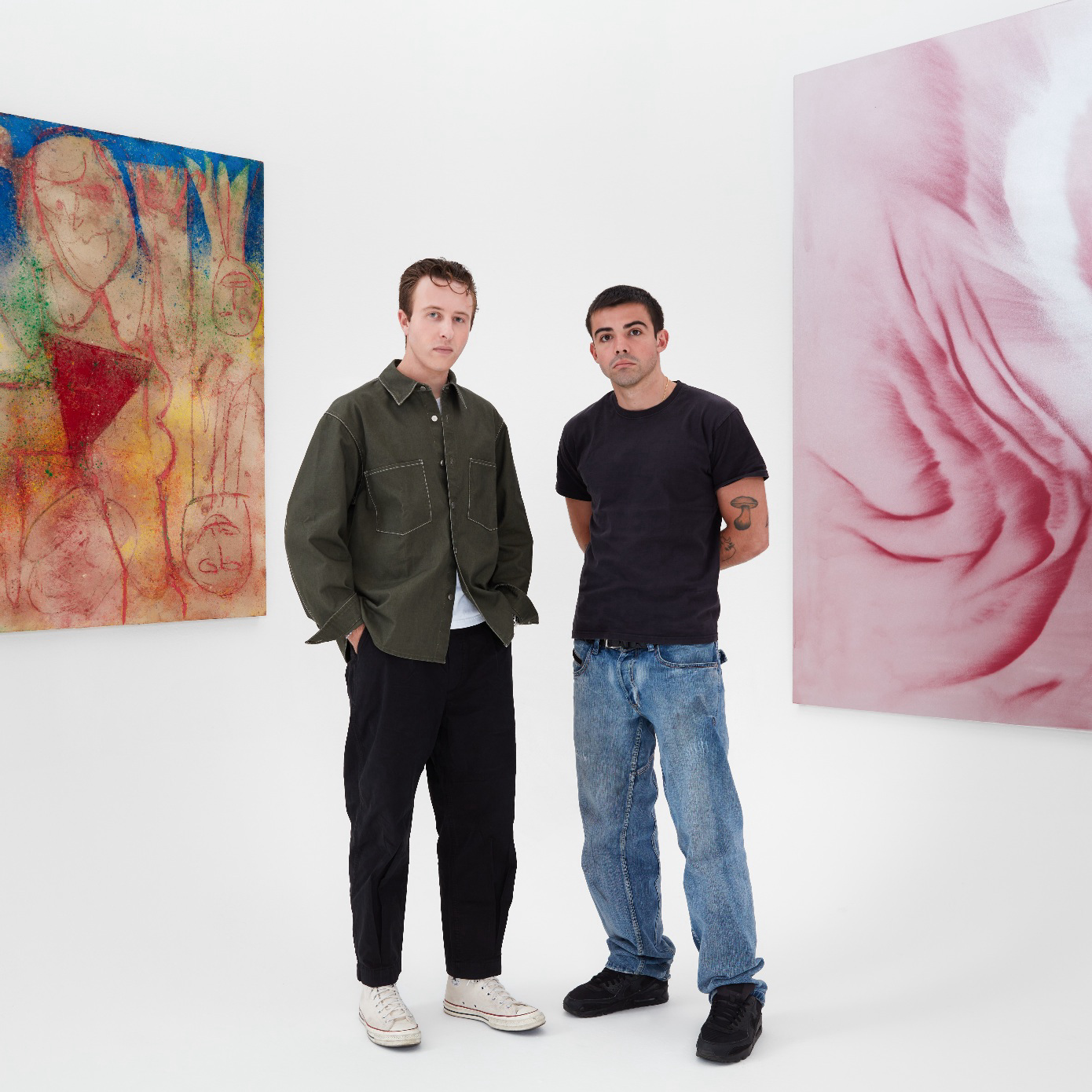 two men in gallery