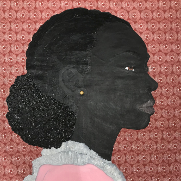 portrait of black woman in profile
