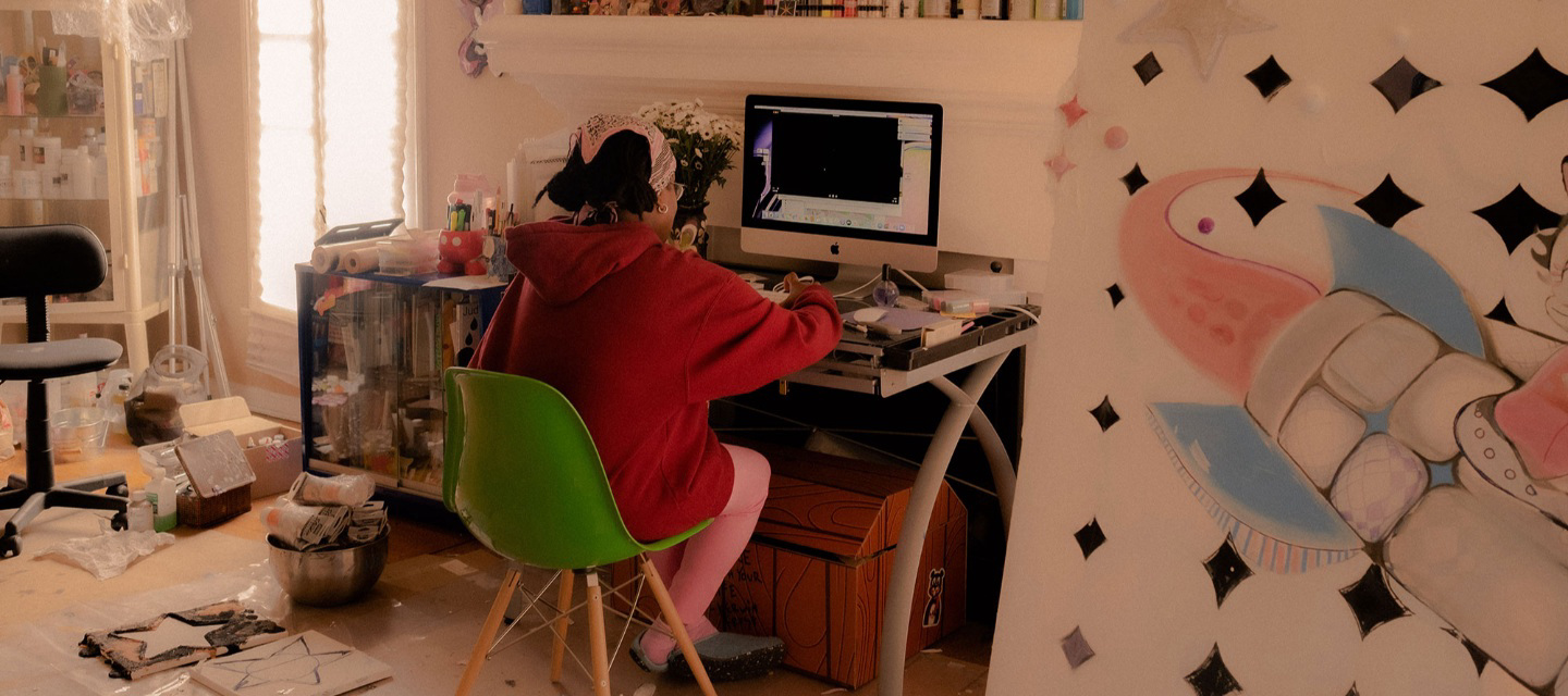 woman at computer