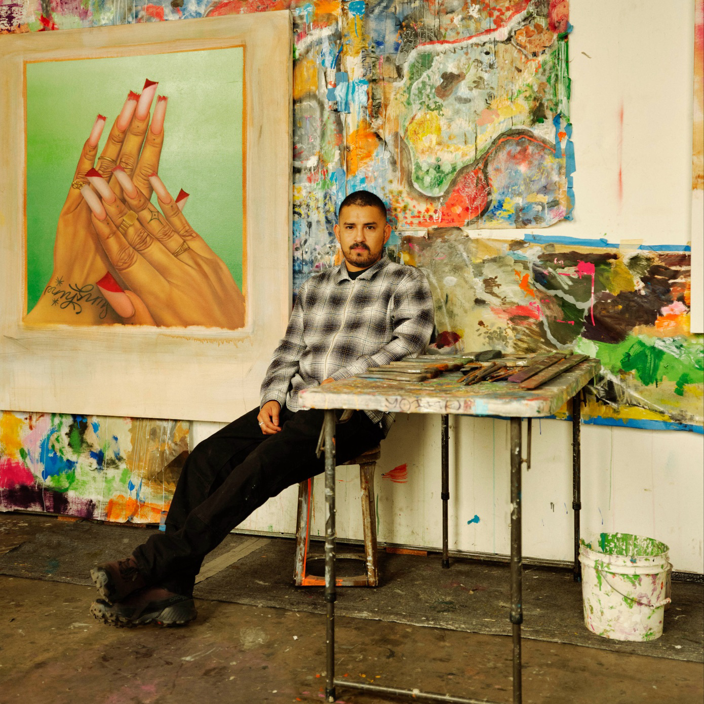 Alfonso Gonzalez Jr. in his studio.