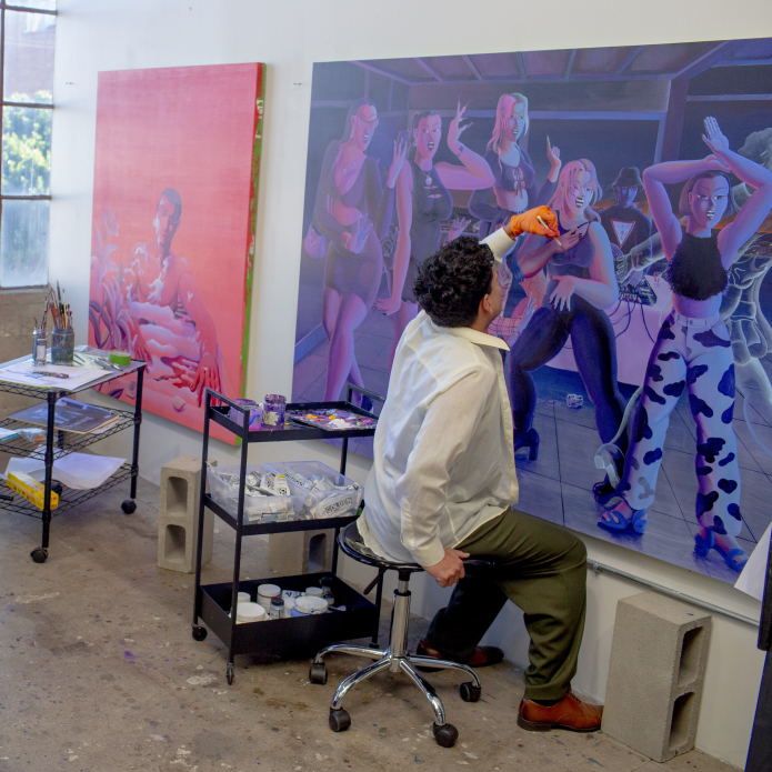 jonny negron painting in studio