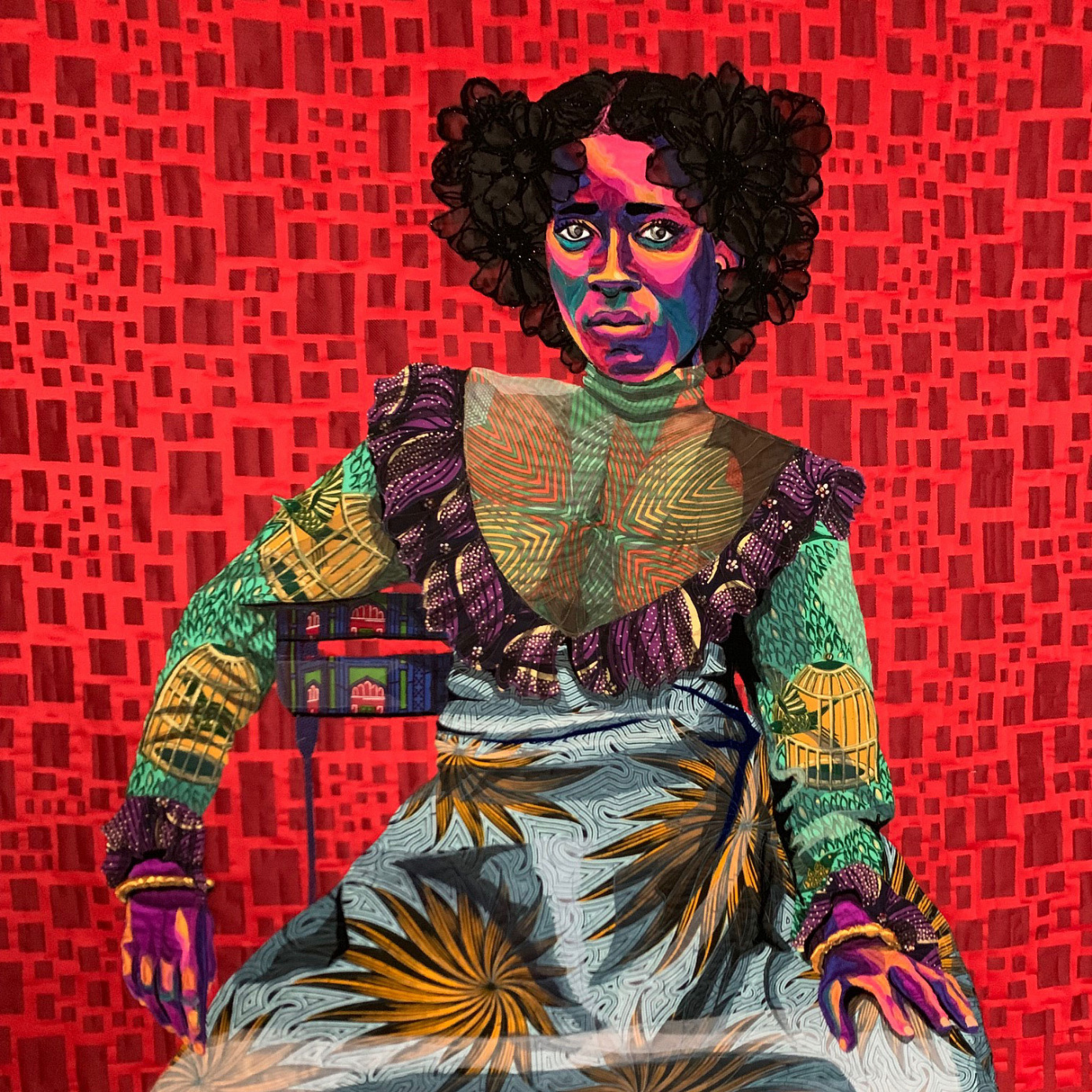 quilt of woman in chair