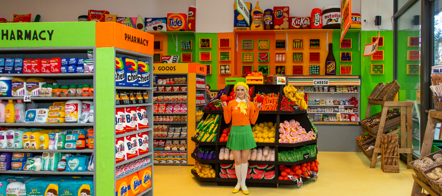 Artist Lucy Sparrow Unveils A Colorful Grocery Store Made Entirely Of  Felt?!