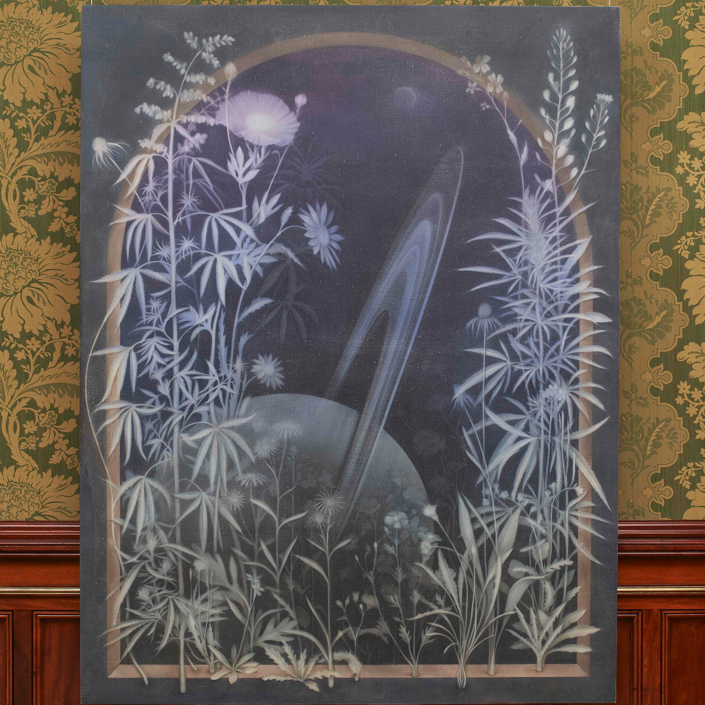 painting of planet with plants