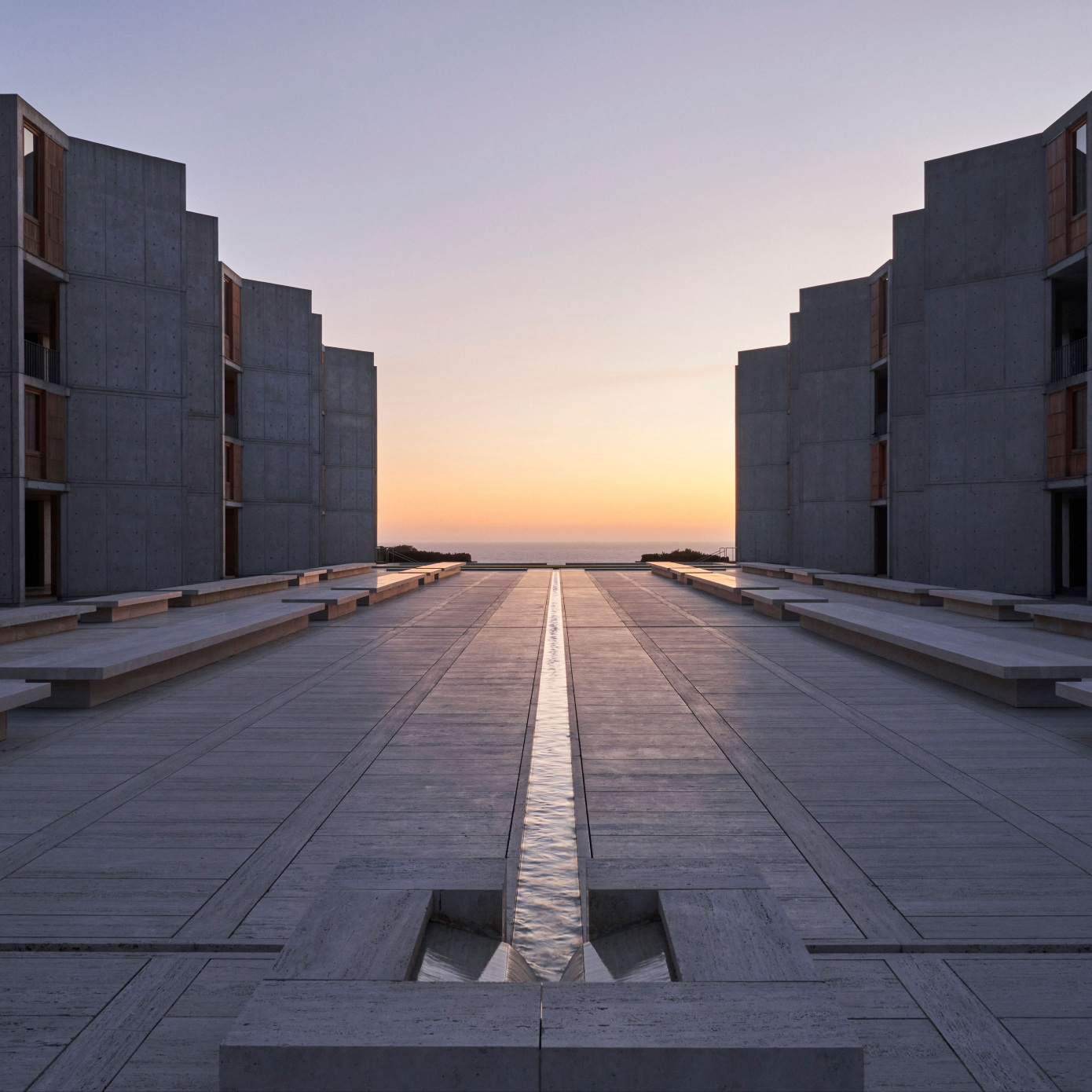 sunset at salk institute