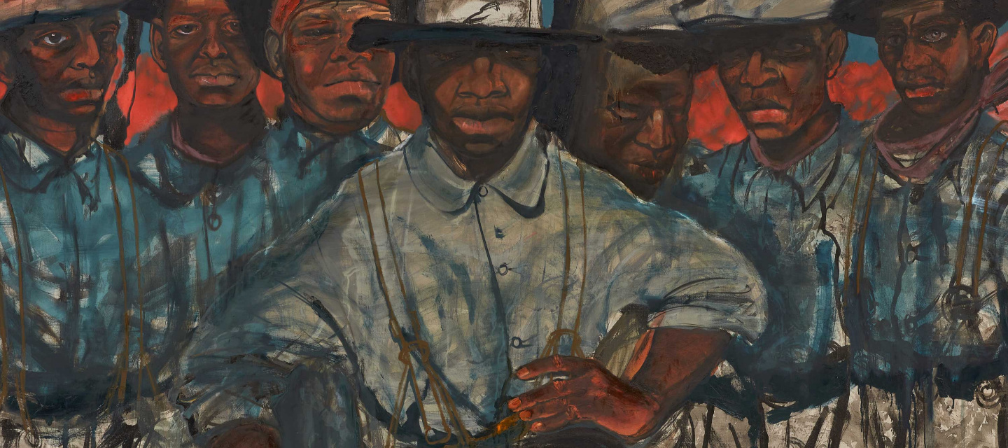 painting of men in hats