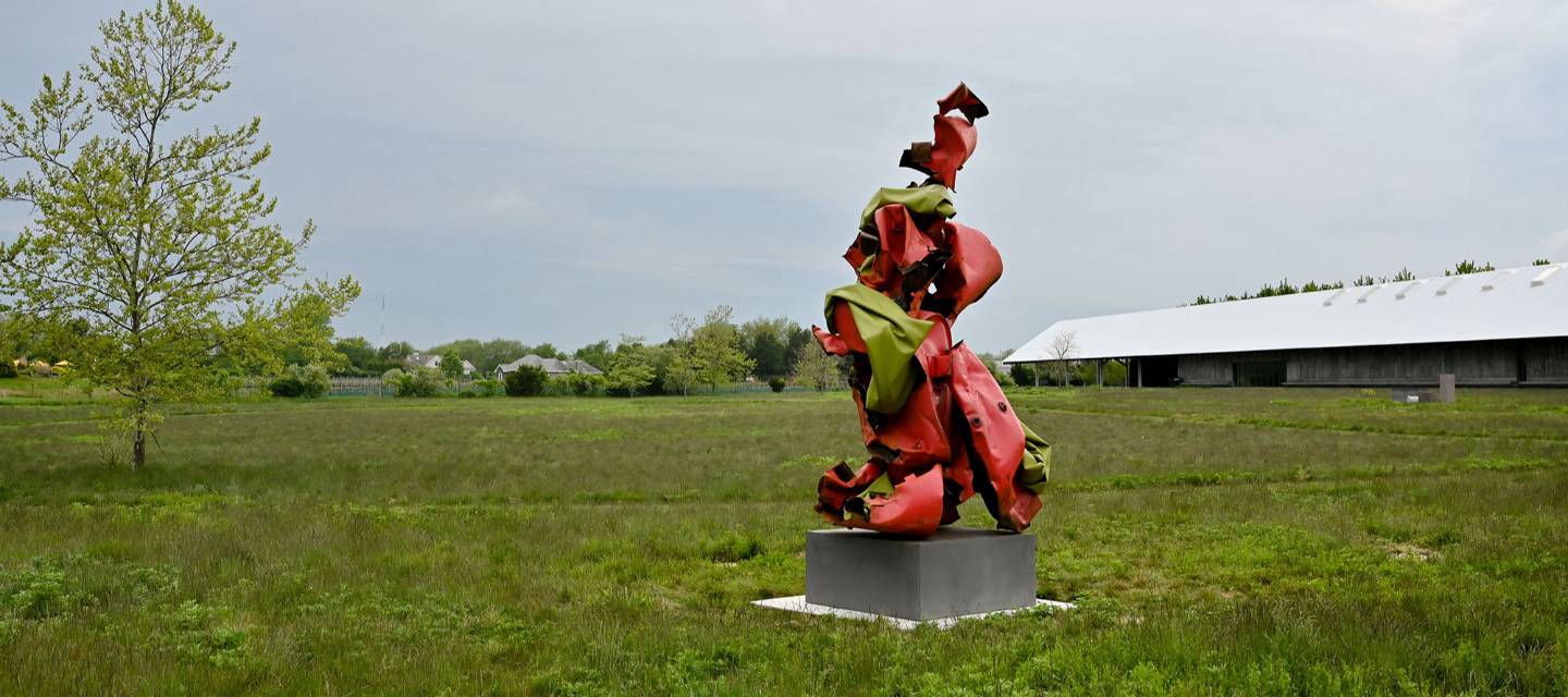 Sculpture by Kennedy Yank 1, 2022, on display in the garden at the Parrish Art Museum.